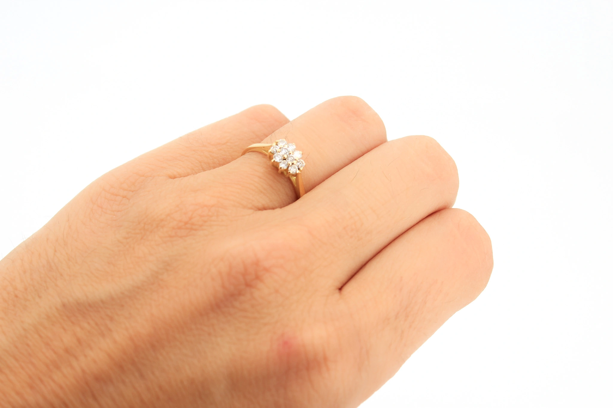 Anillo de oro 18K con circonitas — foto 3