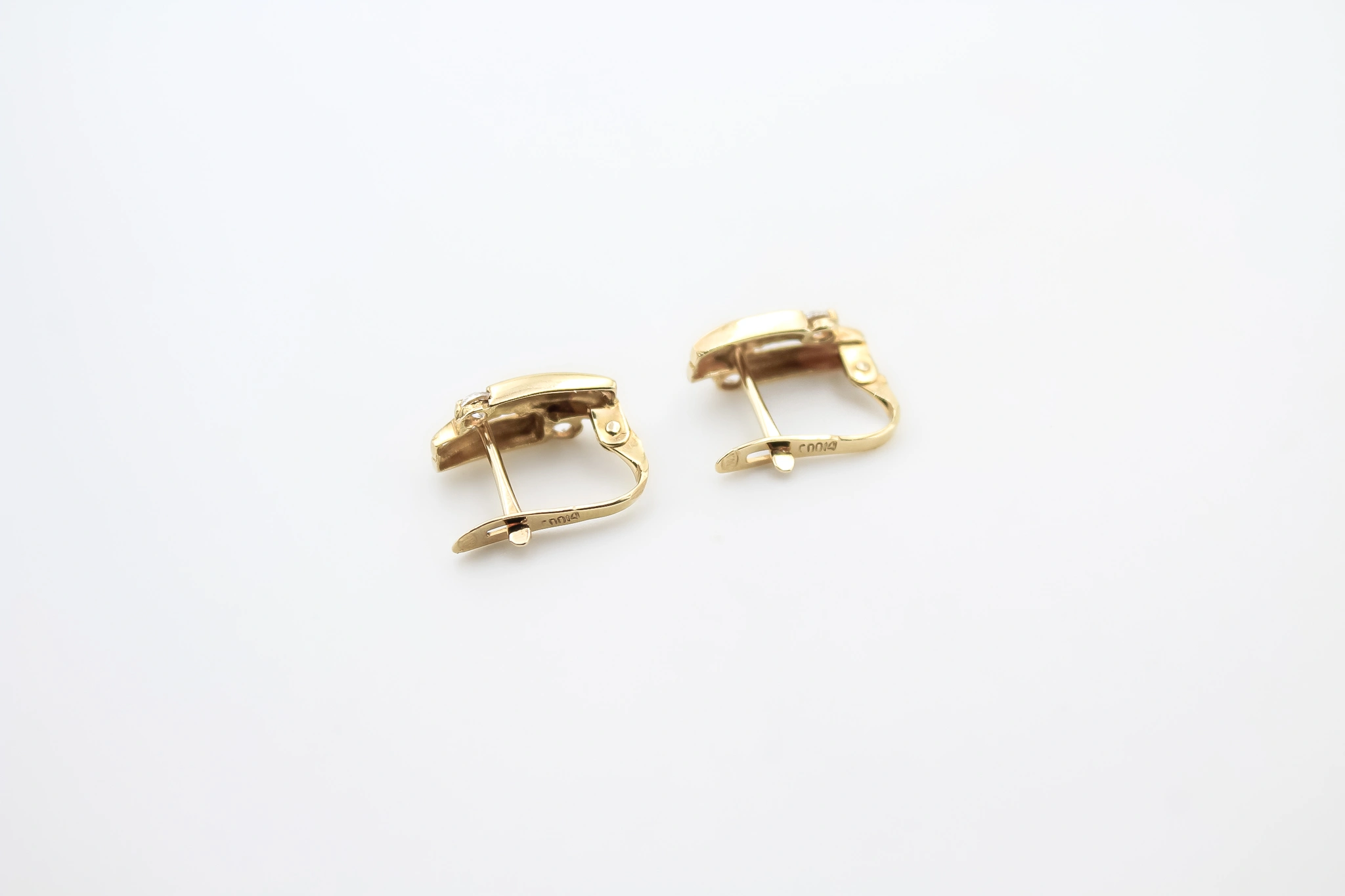 Pendientes de oro 18K con circonitas — vista alternativa