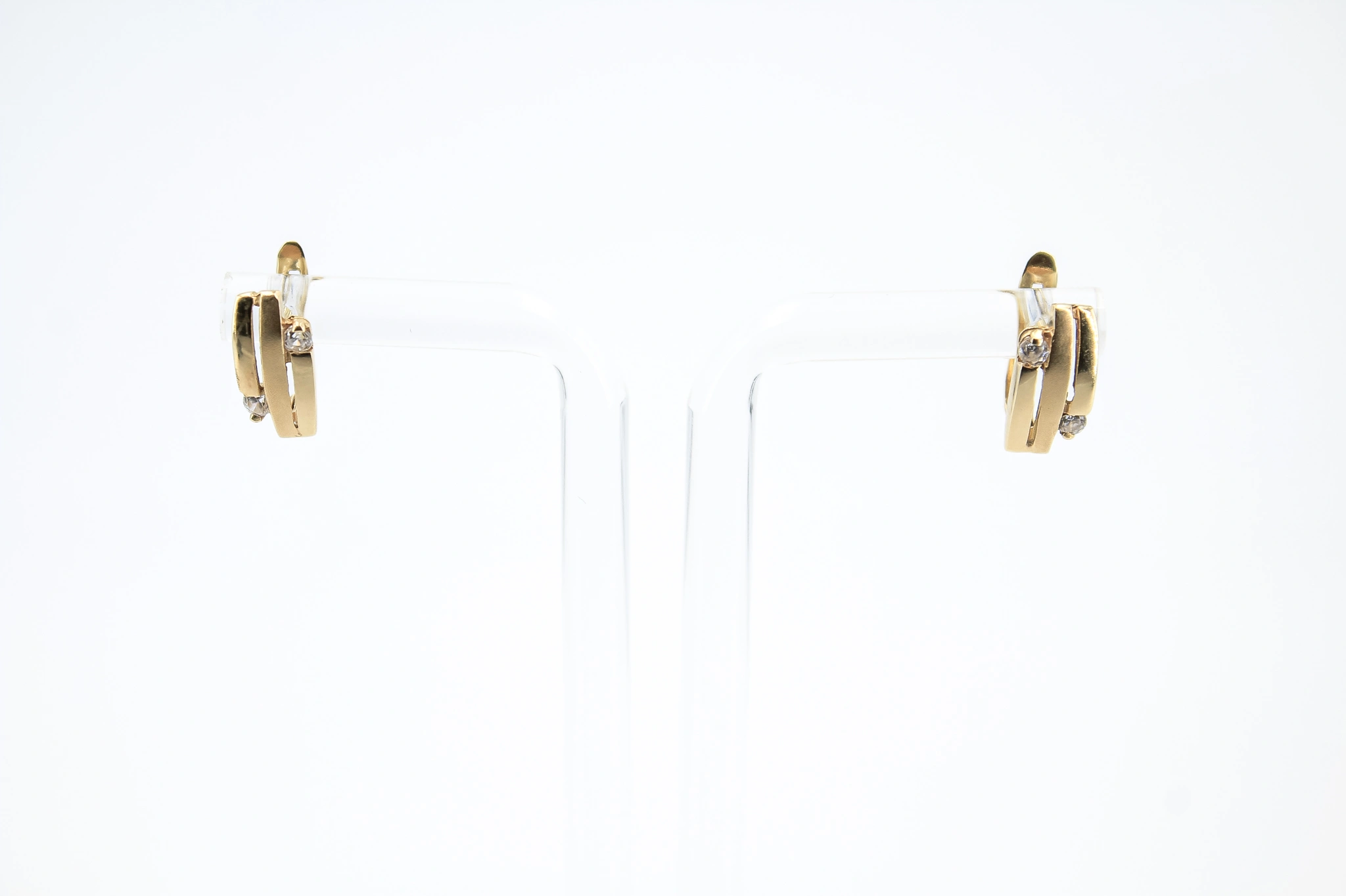 Pendientes de oro 18K con circonitas — foto 3