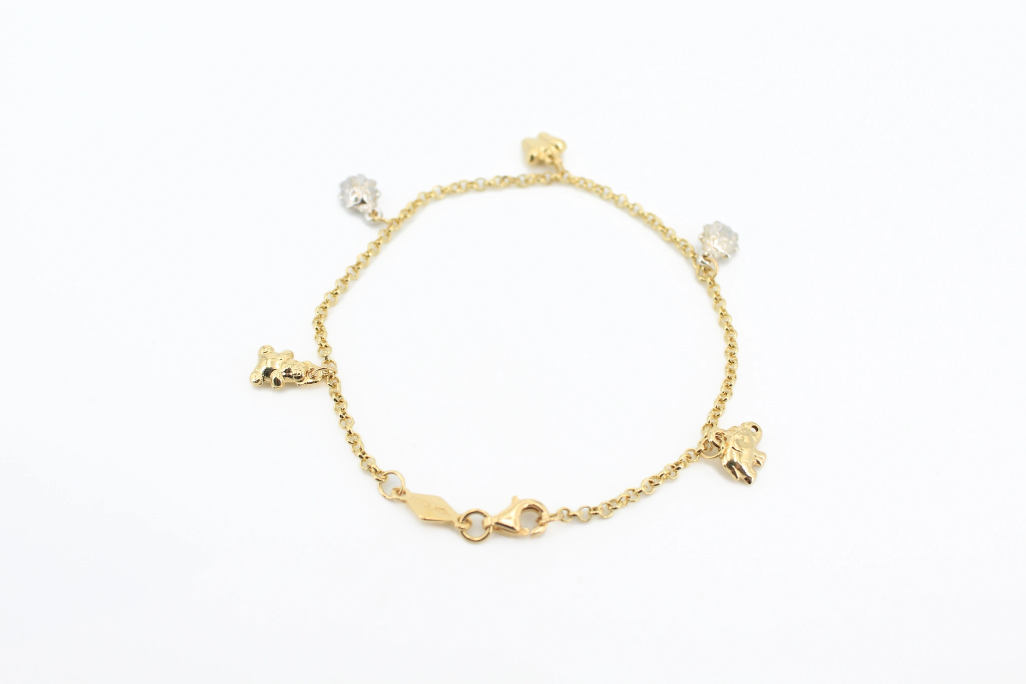 Pulsera de oro combinado 18K