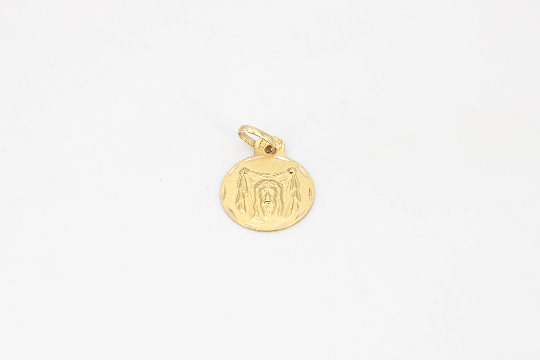 Medalla de oro de 18k Rostro de Cristo — foto 3