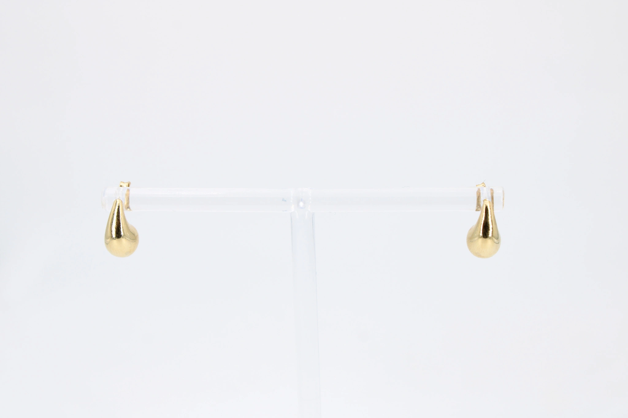 Pendientes forma de gota de oro 18K — foto 3