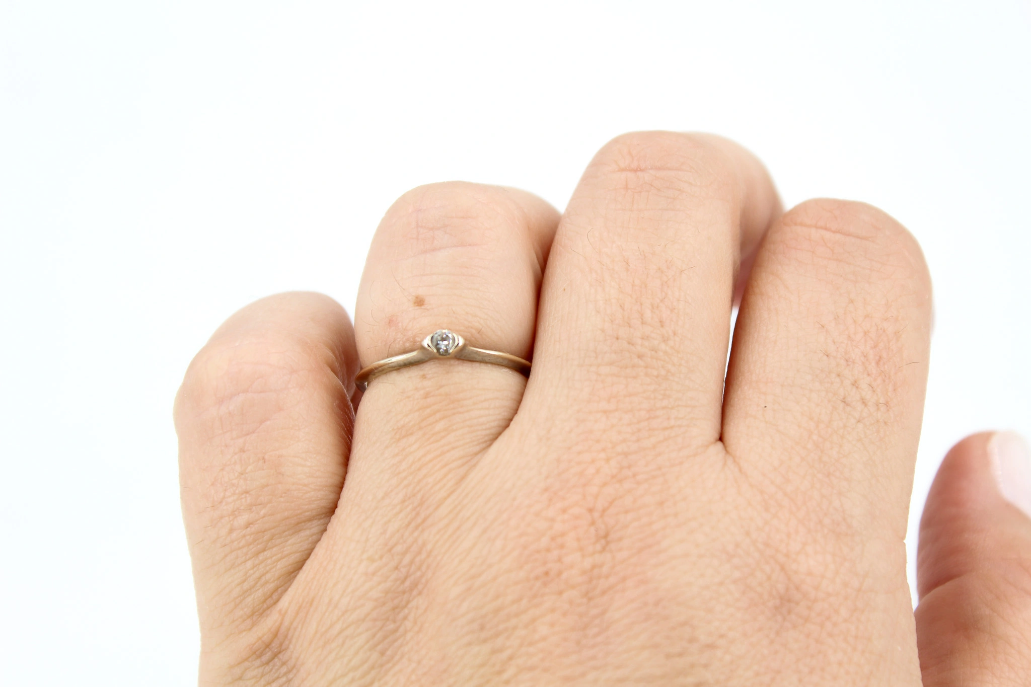 Alianza de oro blanco 18K — foto 3