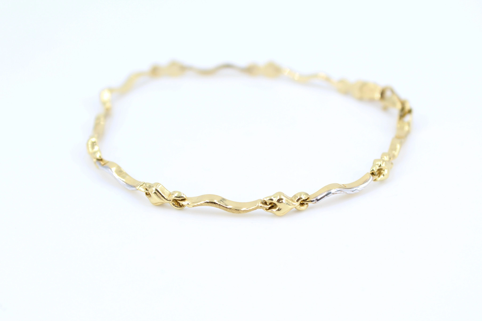 Pulsera de oro combinado 18K