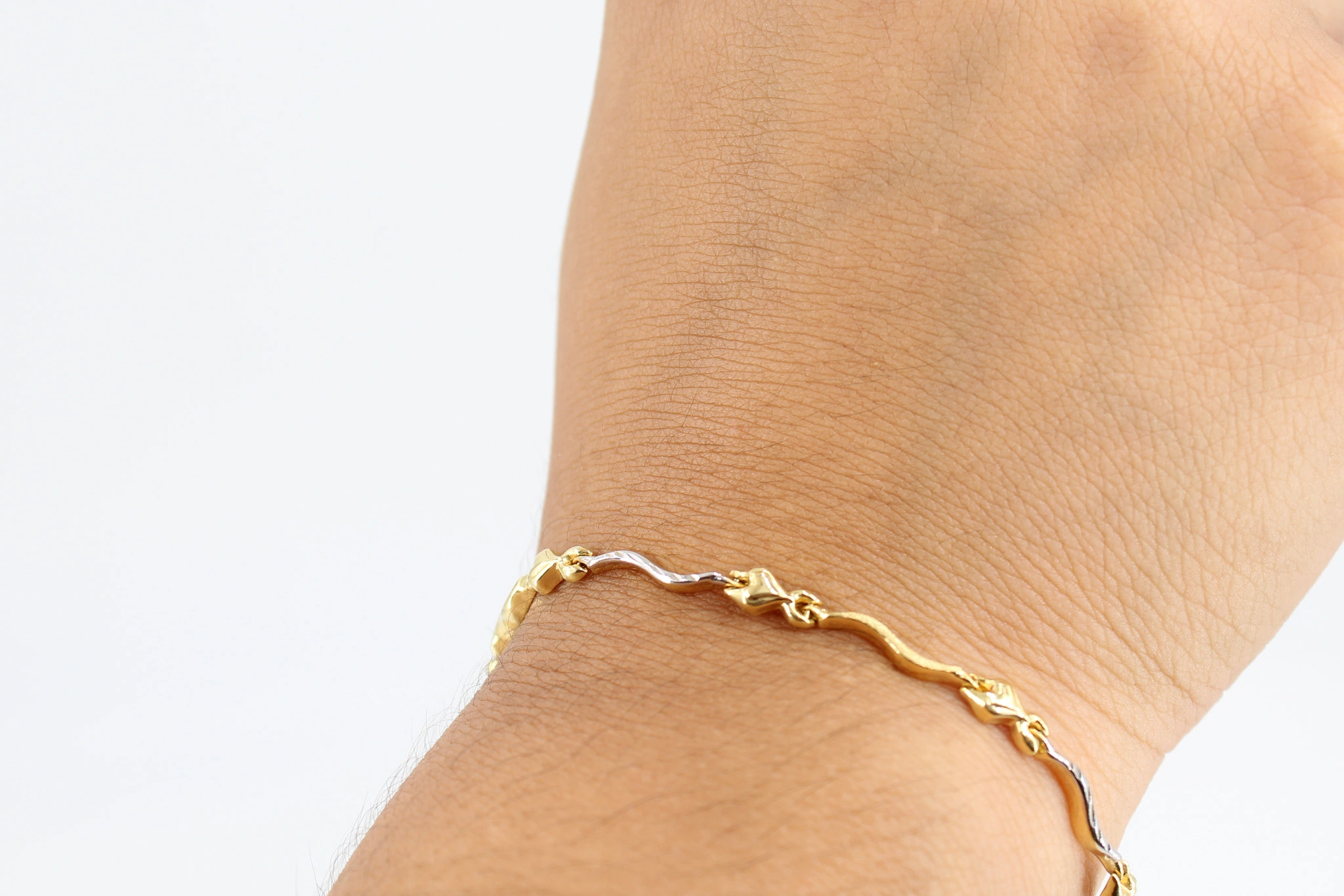 Pulsera de oro combinado 18K — vista alternativa