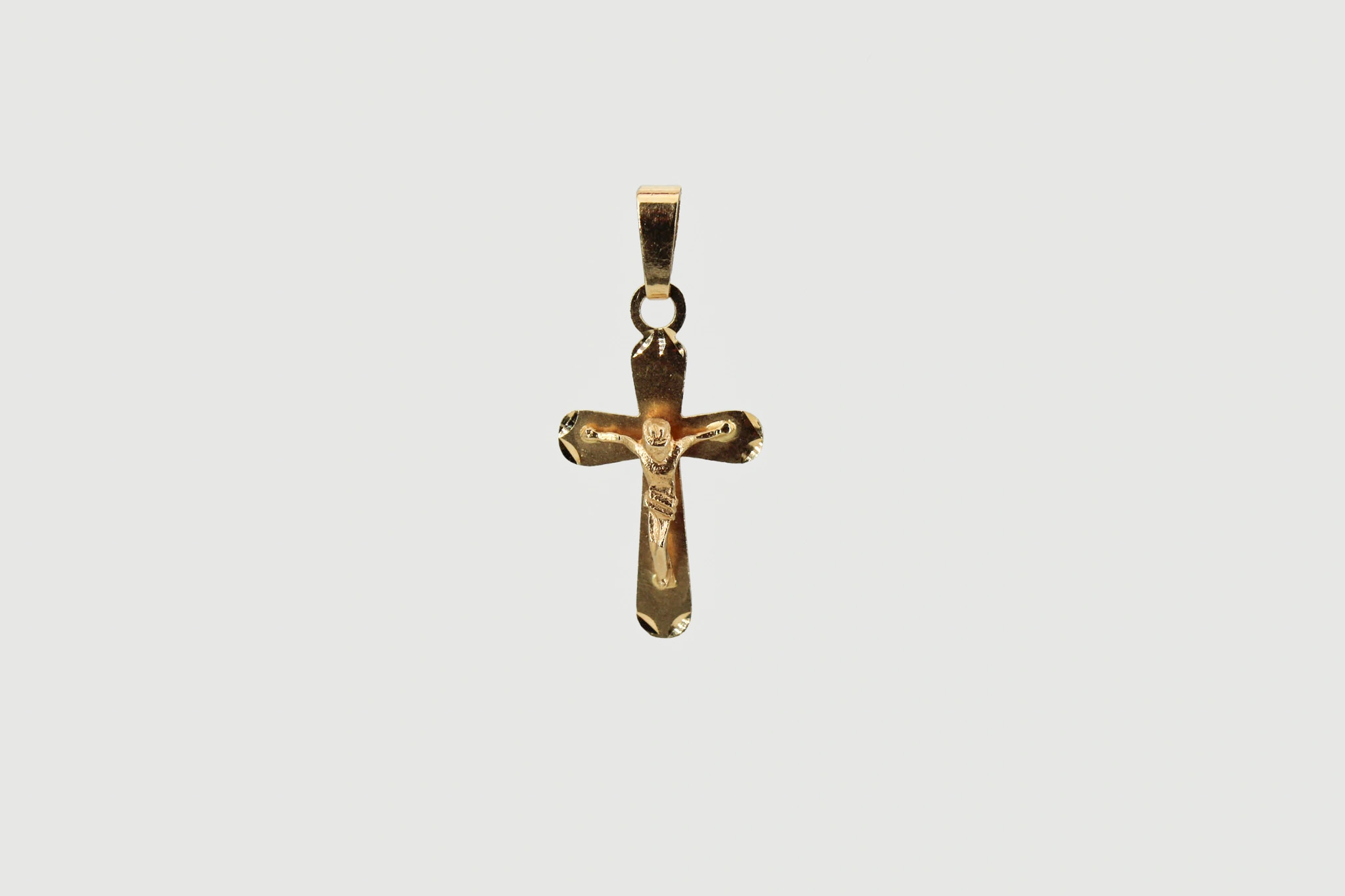 Cruz de oro de 18k con Cristo crucificado — foto 3