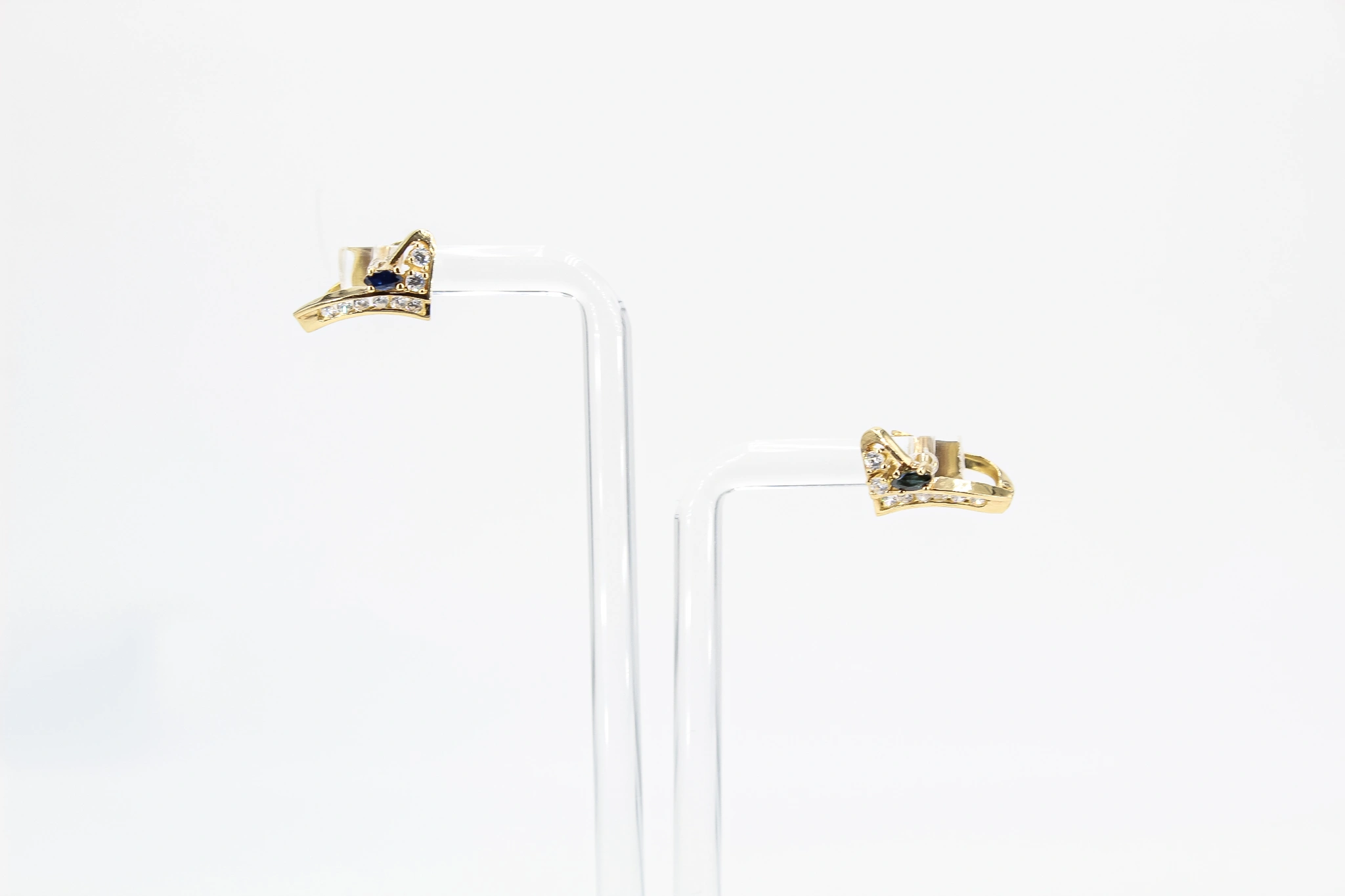 Pendientes de oro 18K con circonitas — foto 3