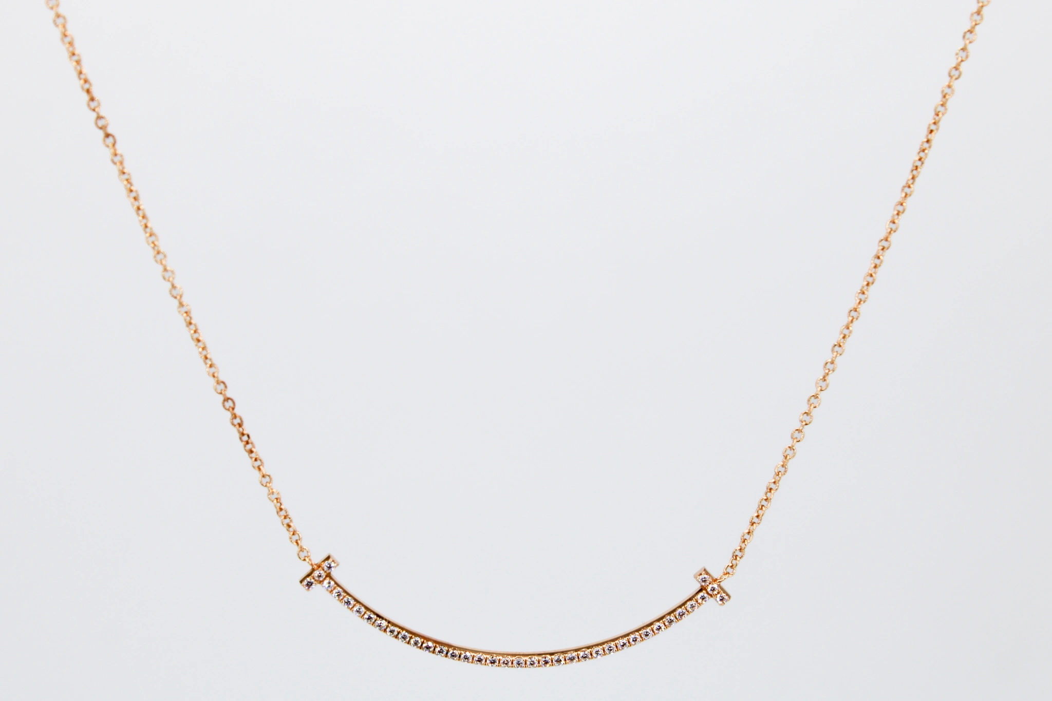 Collar de oro rosa de 18k con diamantes — foto 3