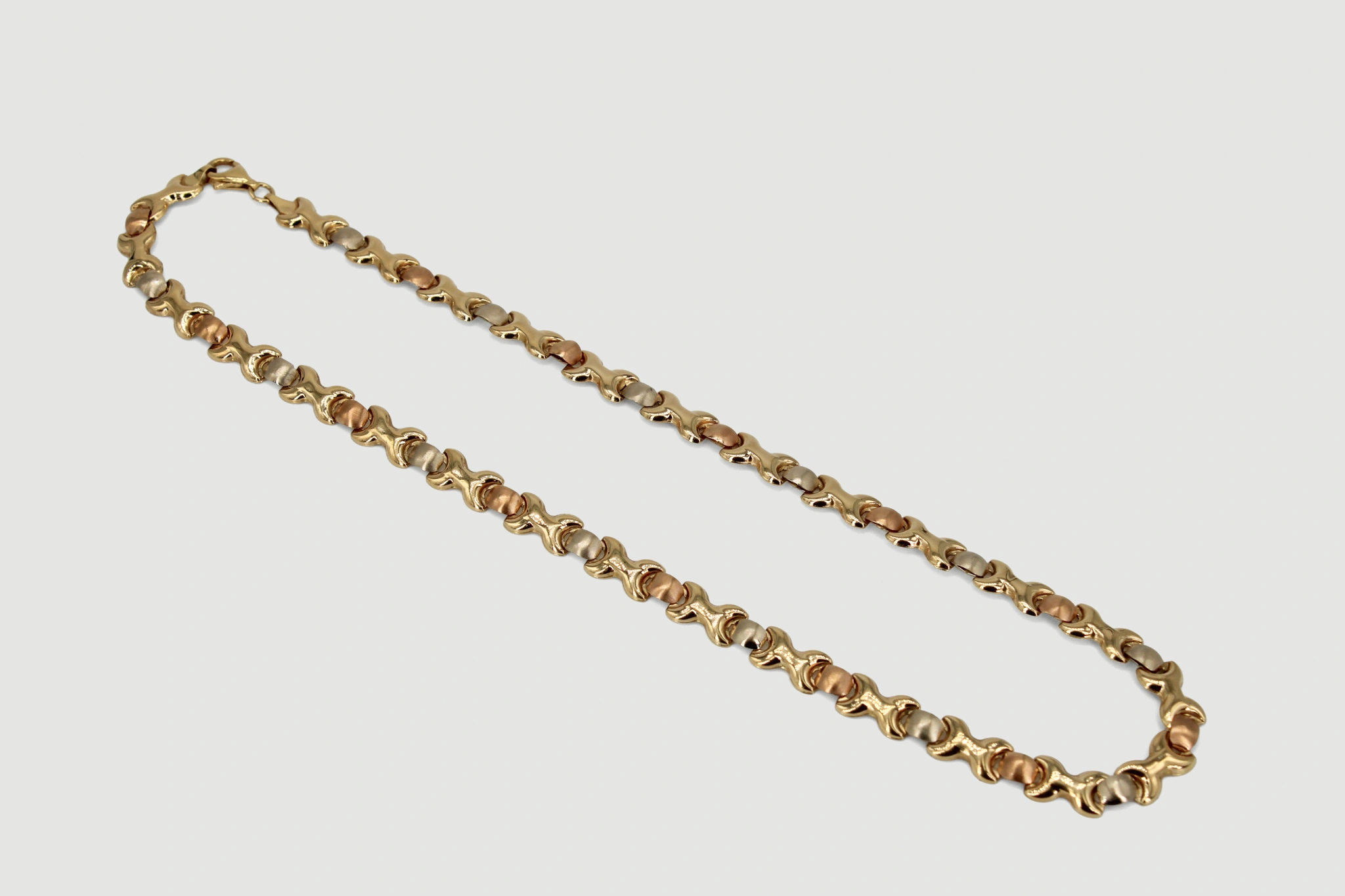 Gargantilla de oro combinado de 18k eslabones articulados — foto 3