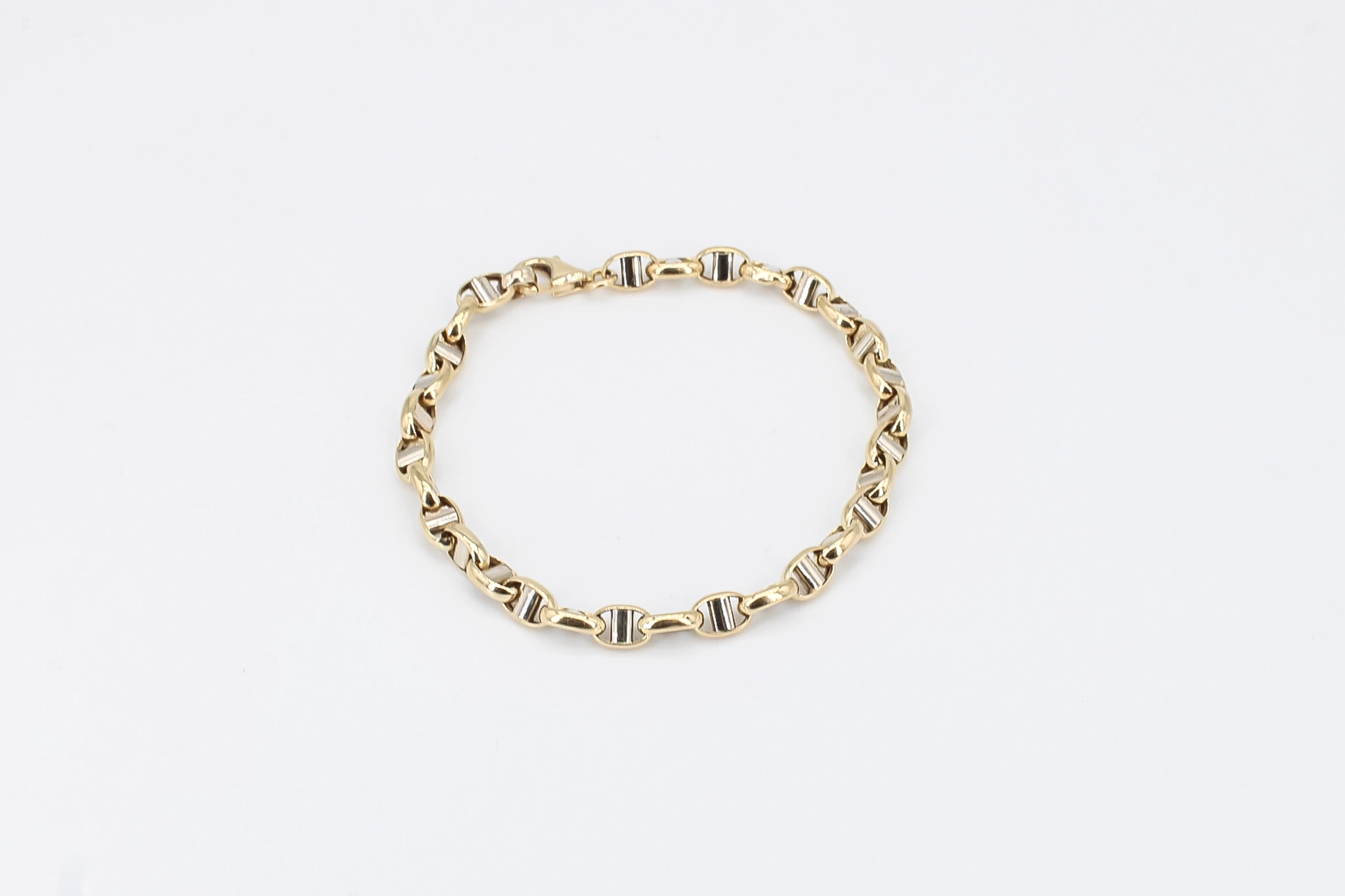 Pulsera de oro combinado 18K