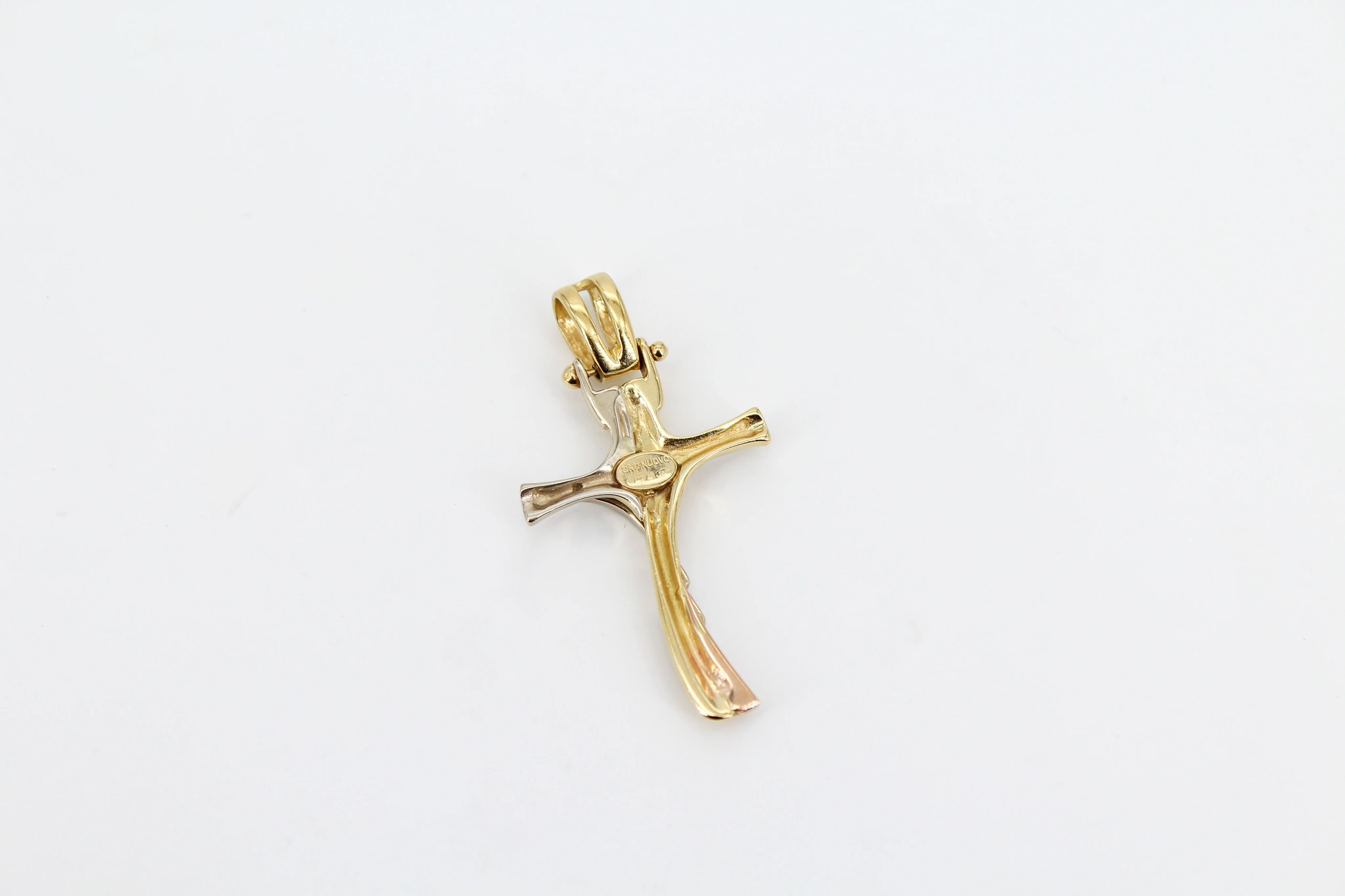 Cruz de oro combinado de 18k — vista alternativa