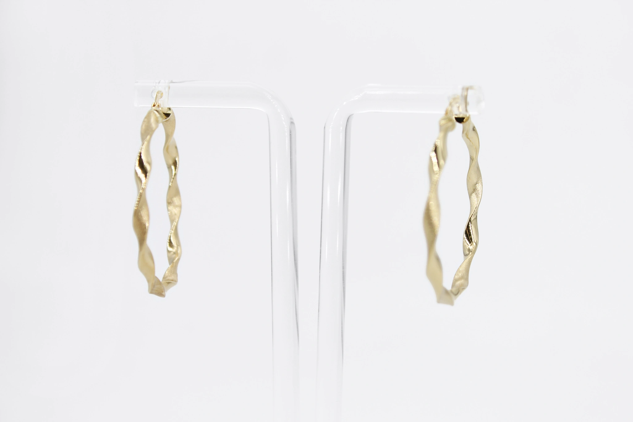 Pendientes aro trenzado de oro 18K — foto 3