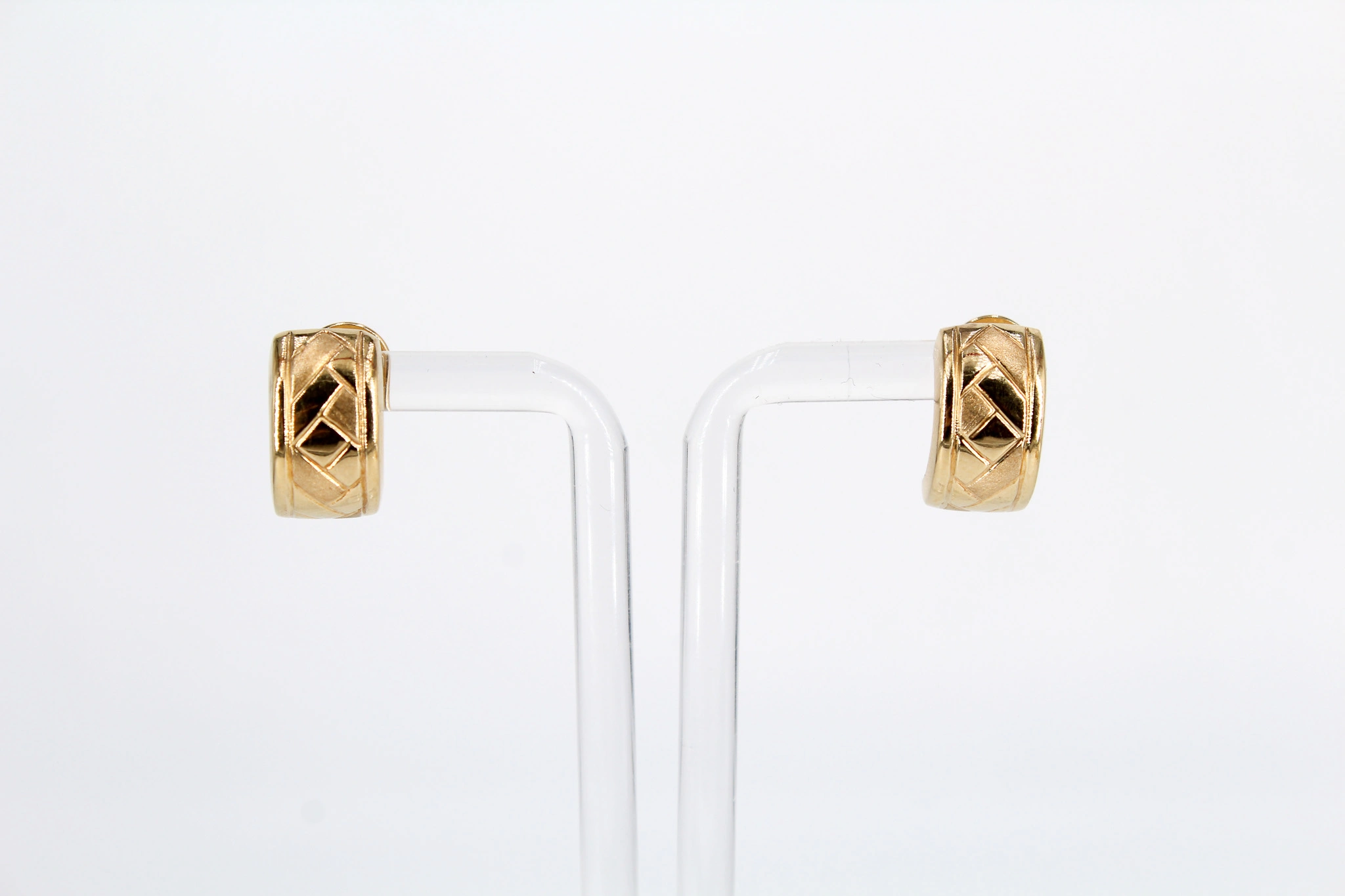 Pendientes aro trenzado de oro 18K — vista alternativa