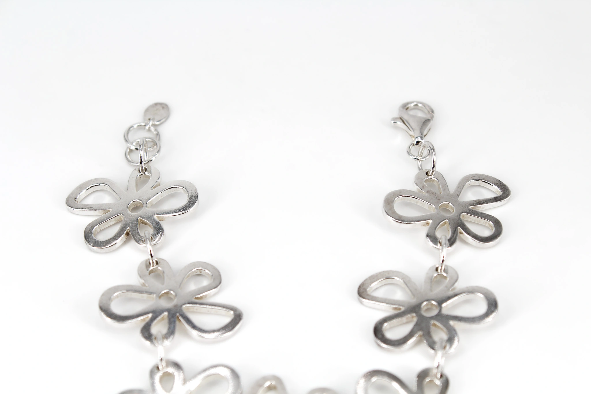 Pulsera de plata 925 forma de flor
