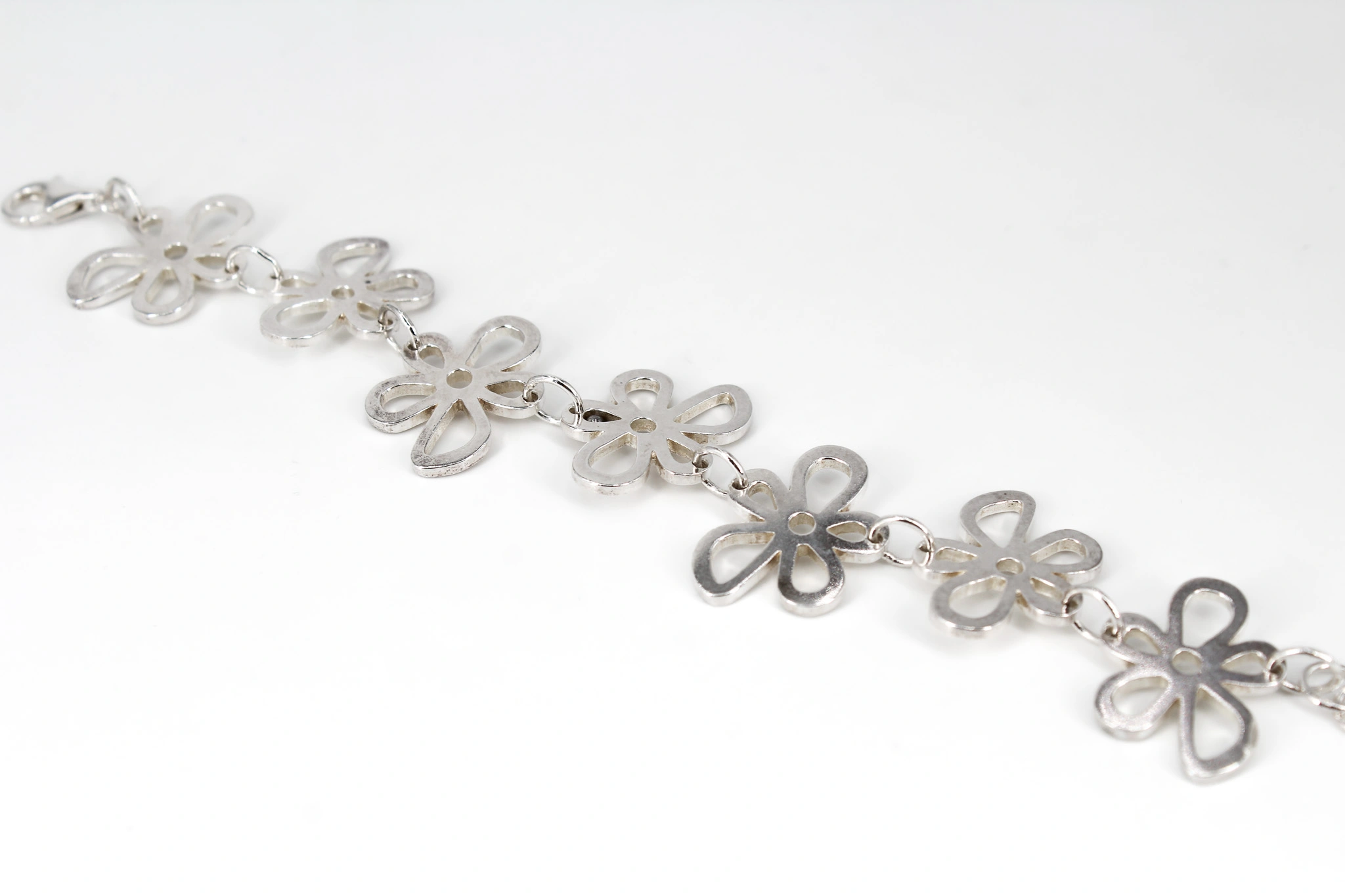 Pulsera de plata 925 forma de flor — foto 3