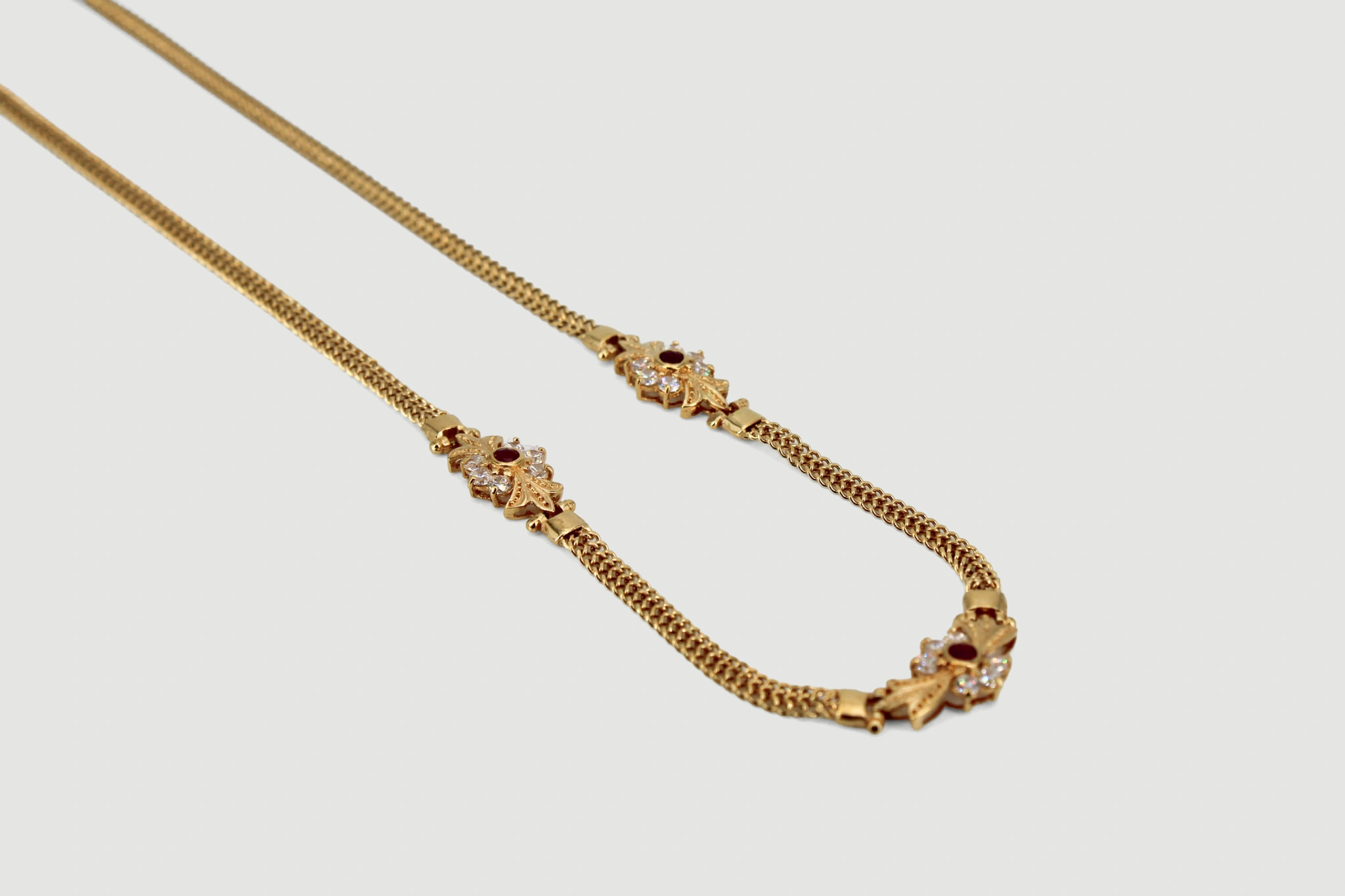 Gargantilla de oro de 18k con piedras de color — vista alternativa