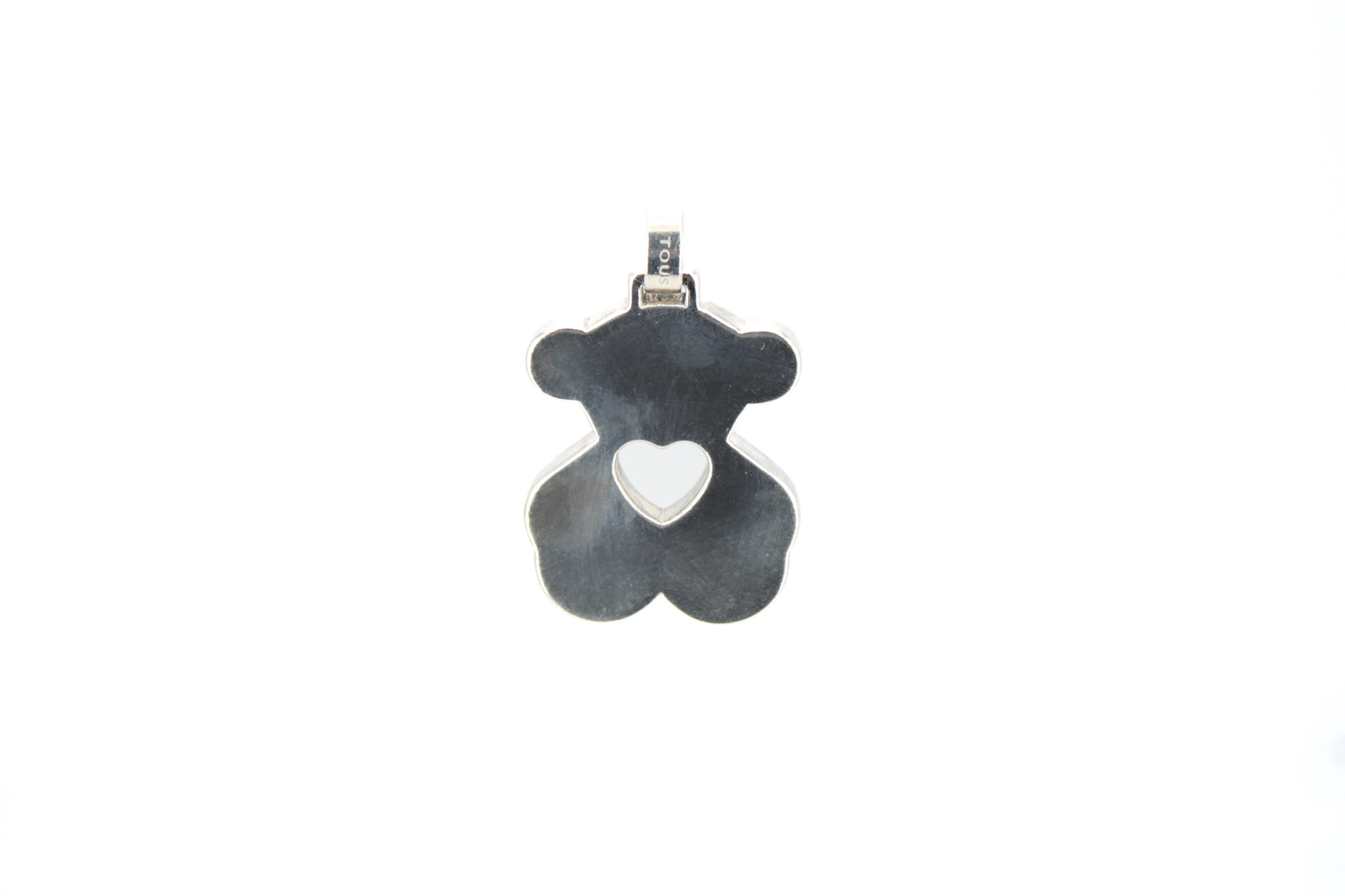 Colgante oso con corazón calado de plata 925 — vista alternativa