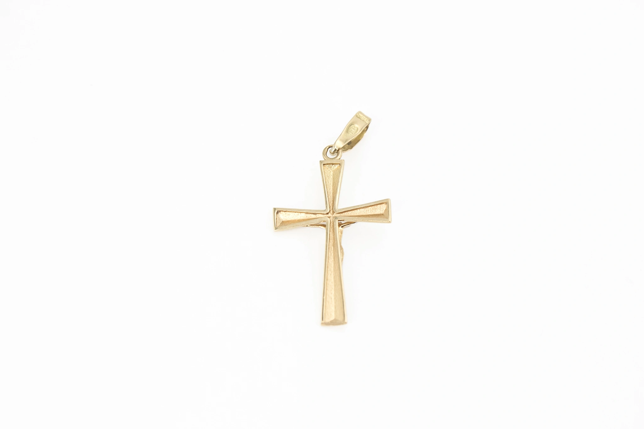 Colgante cruz de oro combinado 18K — vista alternativa