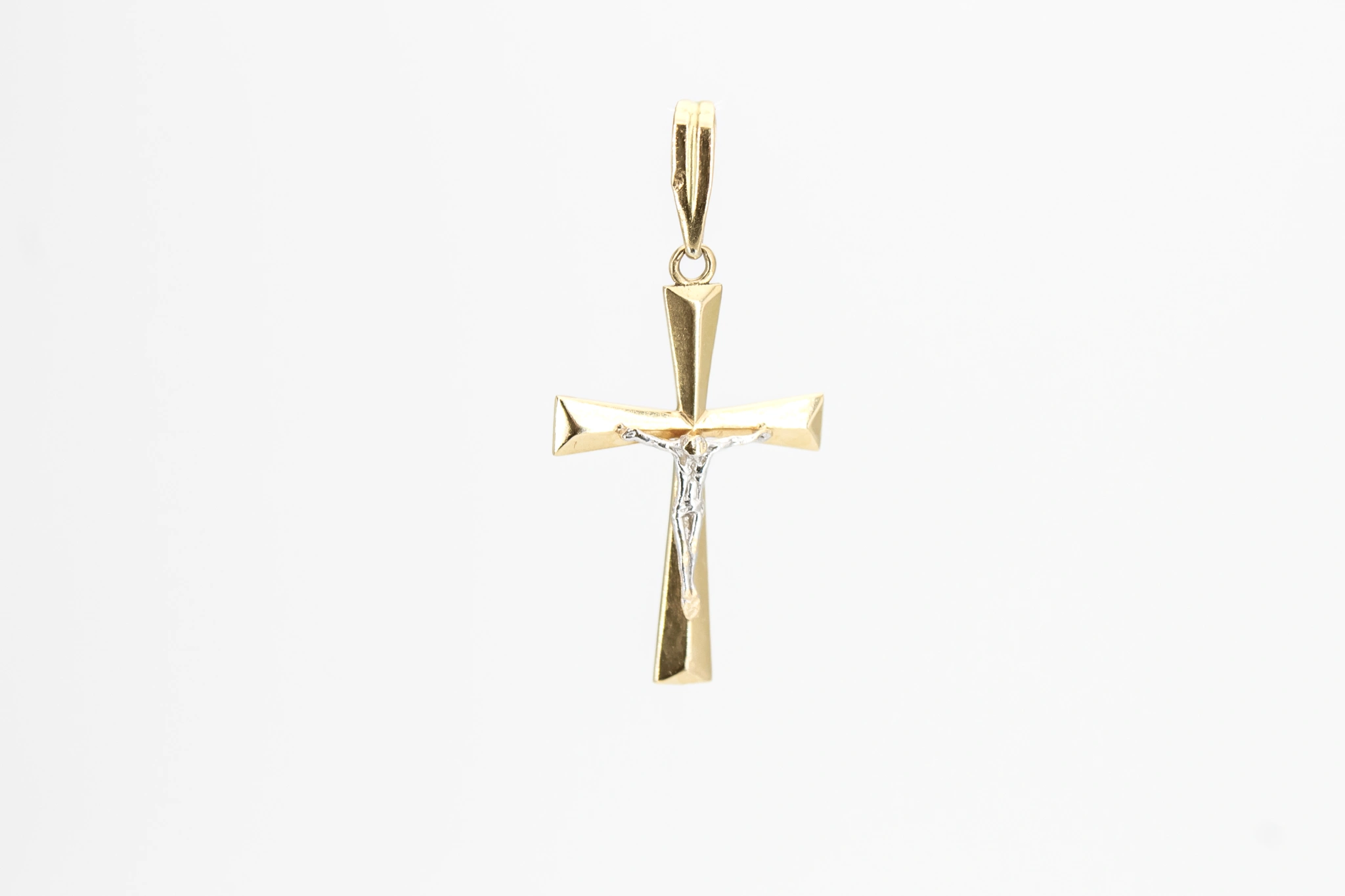 Colgante cruz de oro combinado 18K — foto 3