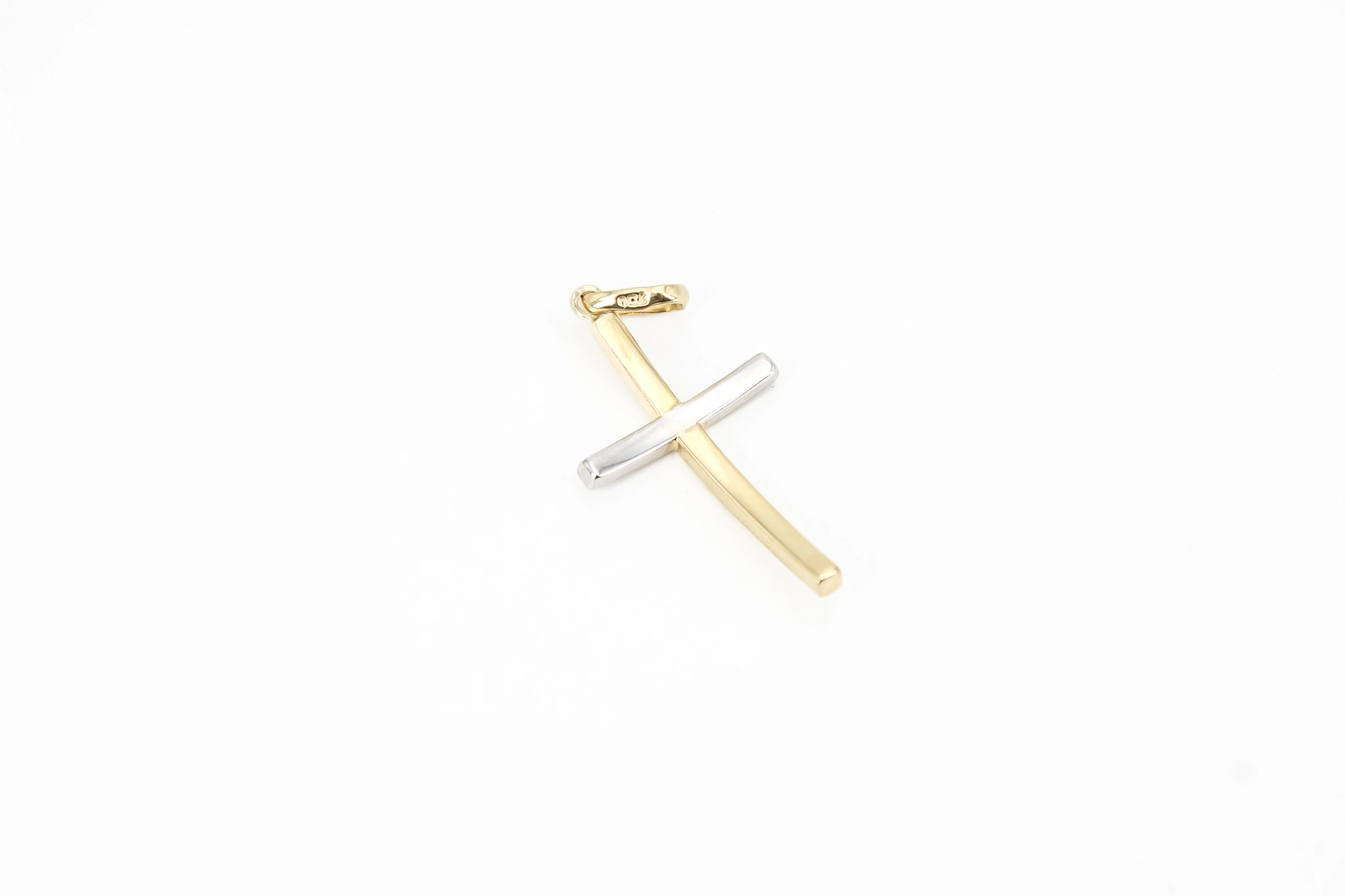 Cruz de oro combinado 18K