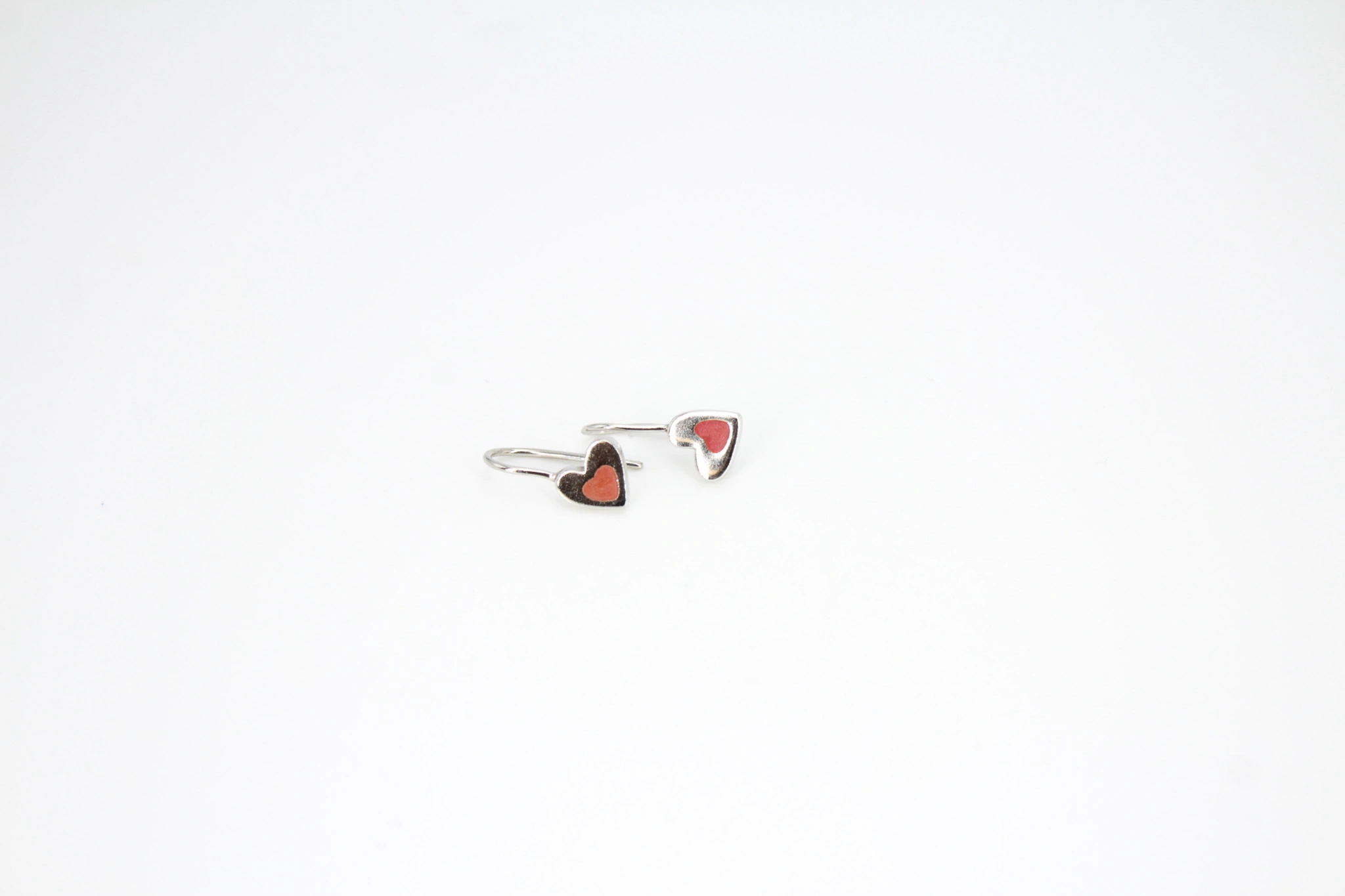 Pendientes corazón de plata 925
