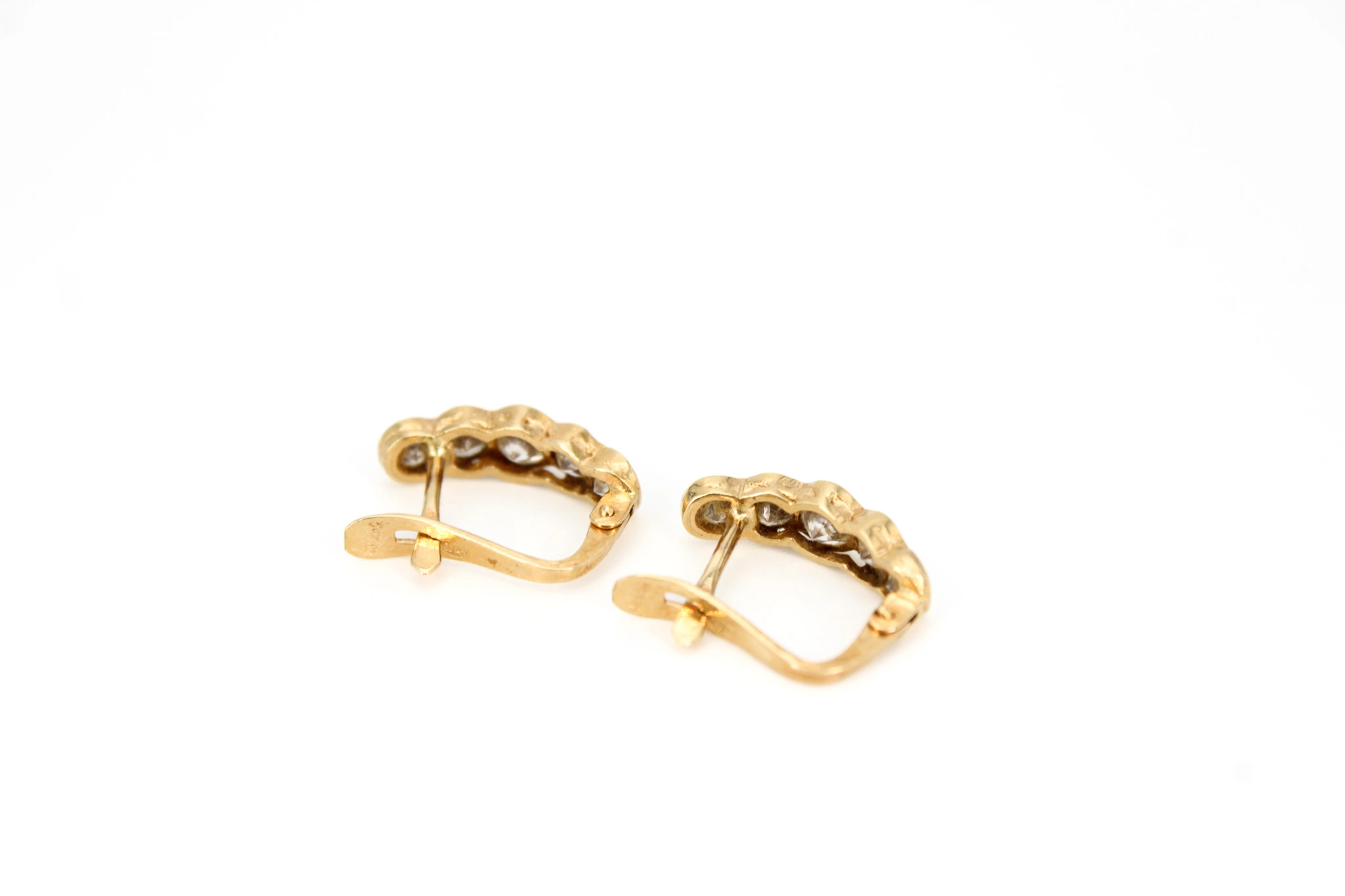 Pendientes de oro 18K con circonitas — vista alternativa