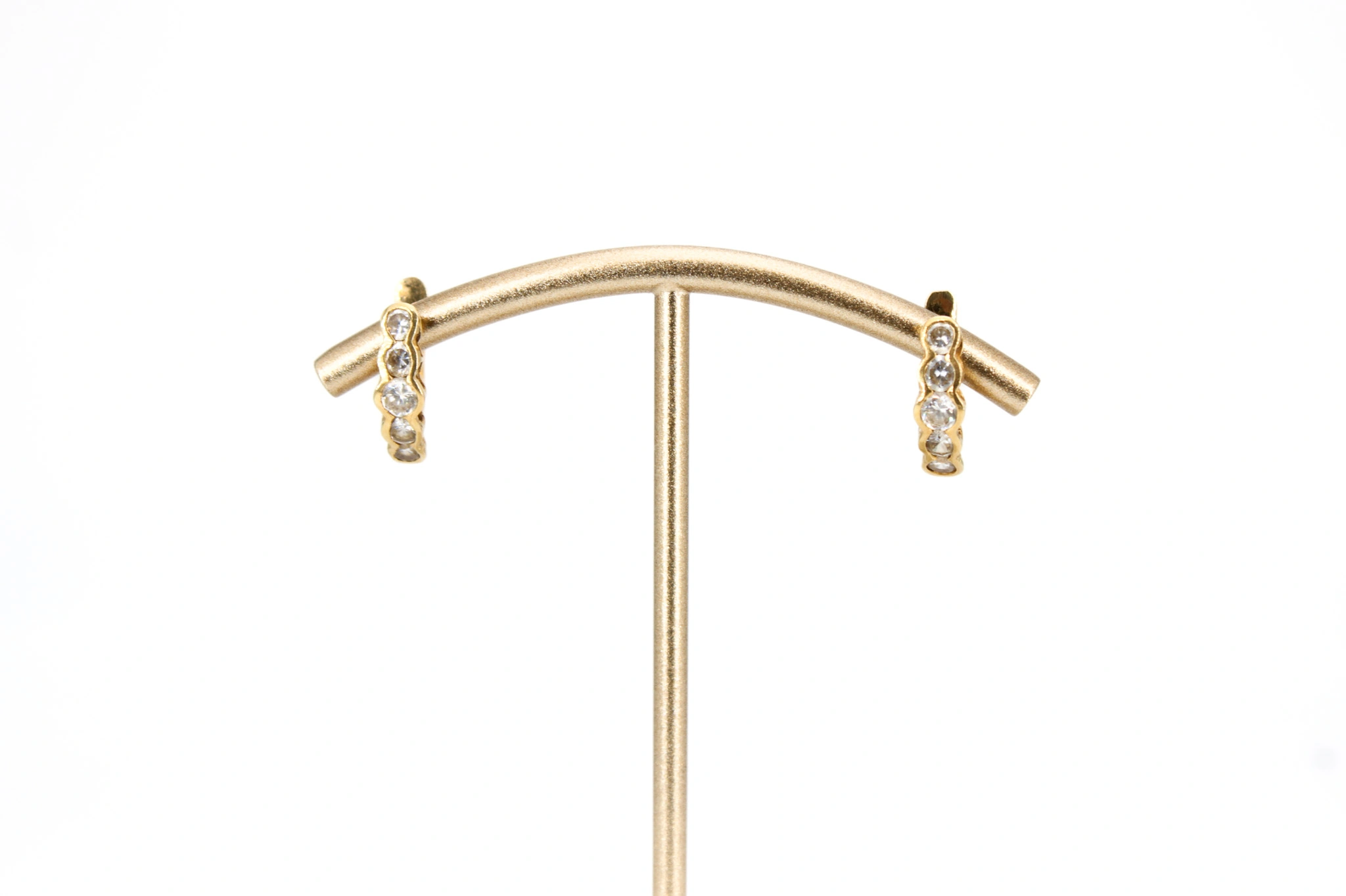Pendientes de oro 18K con circonitas — foto 3