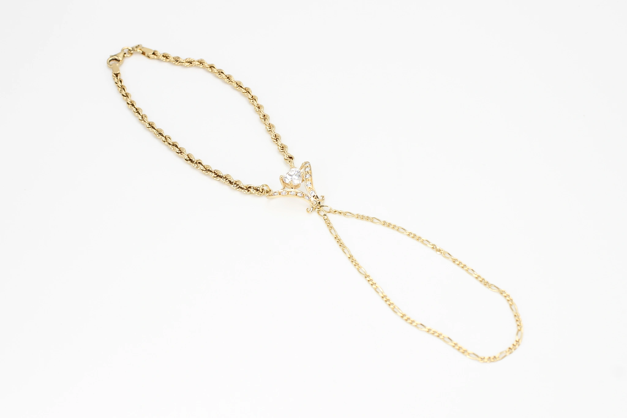 Pulsera de dedo de oro salomónica 18K