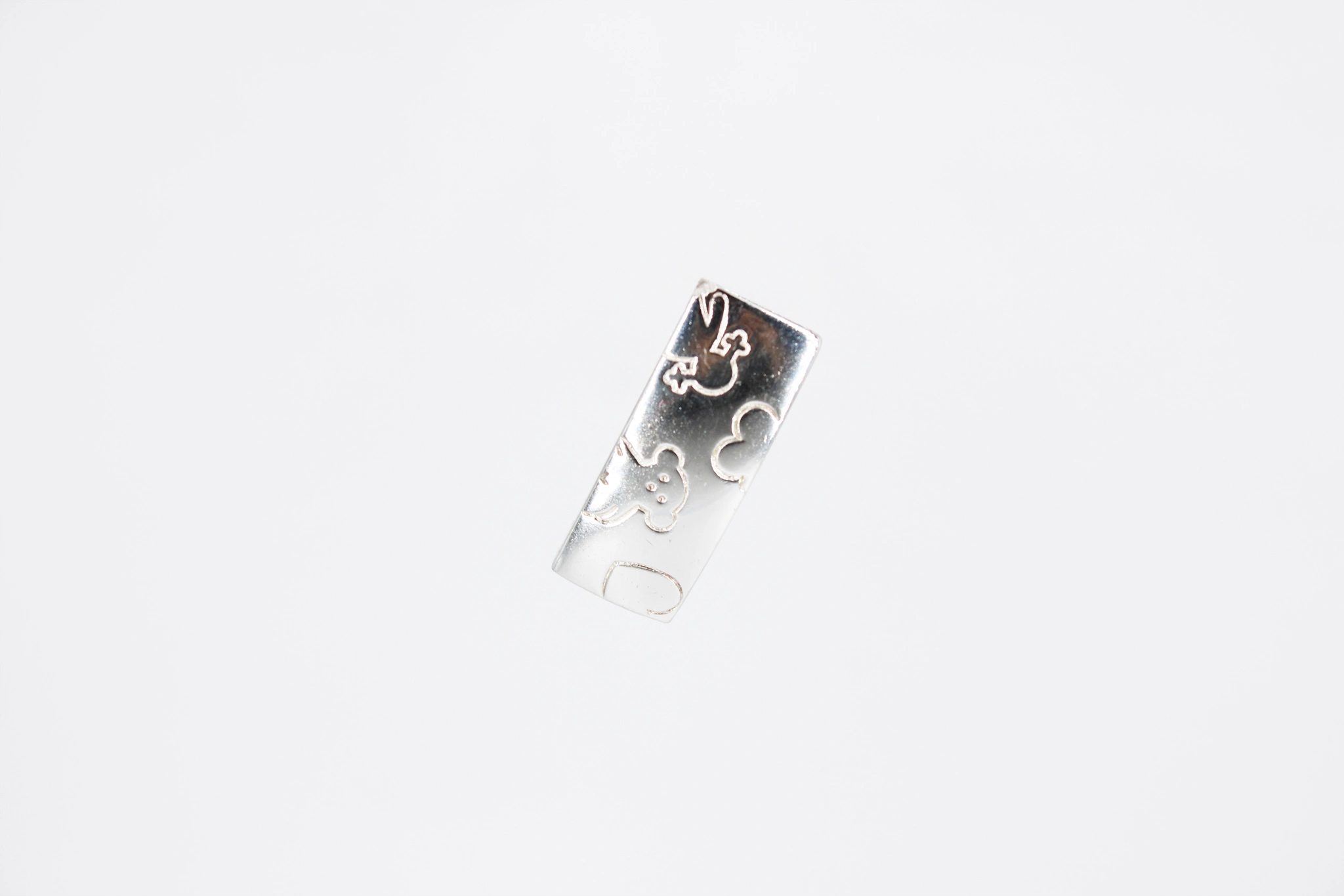 Colgante rectangular de plata de ley 925 — foto 3