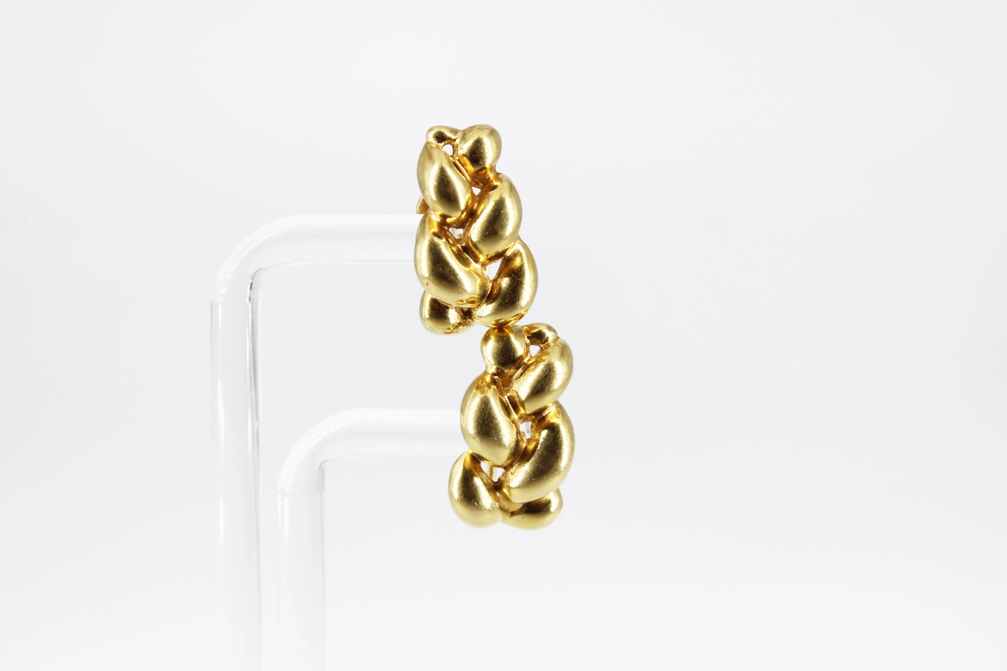 Pendientes de oro 18K con formas redondeadas entrelazadas — foto 3
