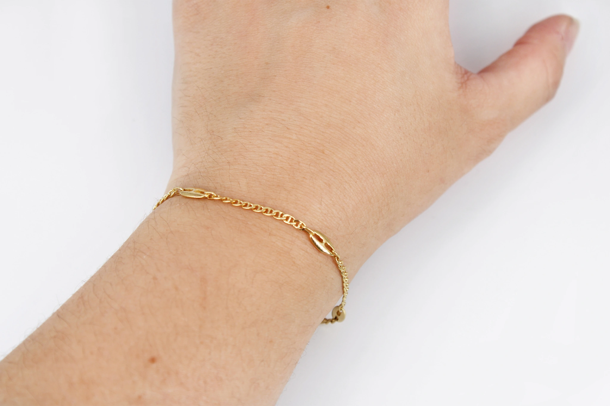Pulsera Fígaro de oro 18K — foto 3