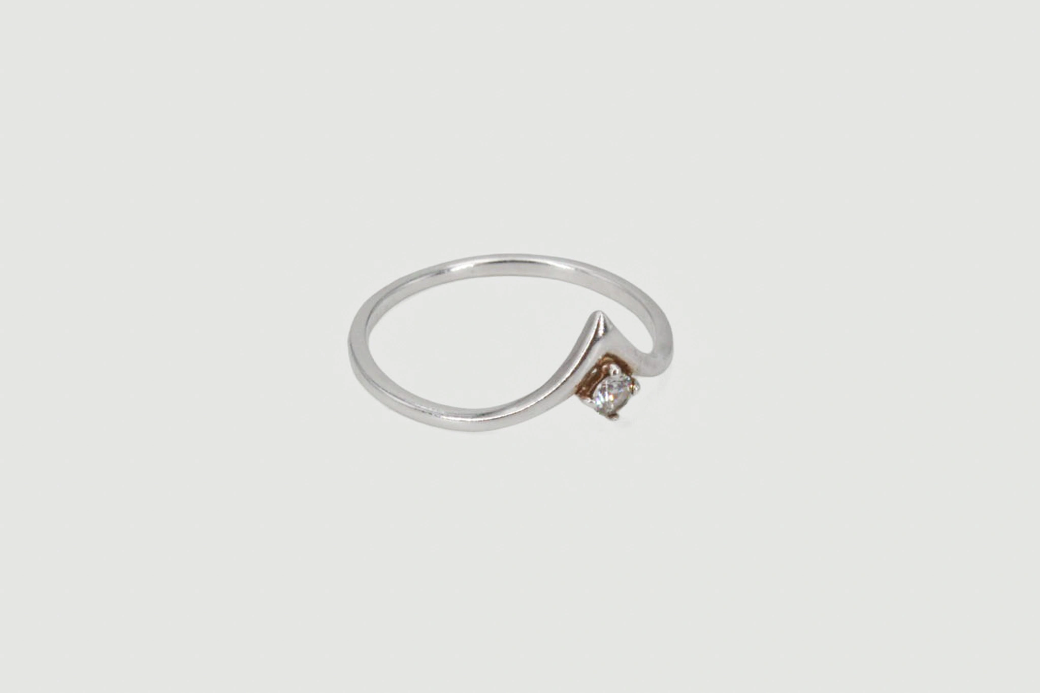 Solitario de plata 925 con circonita
