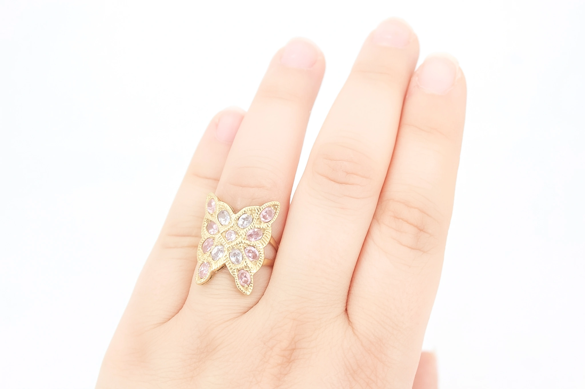 Anillo forma de mariposa de oro 18K — foto 3