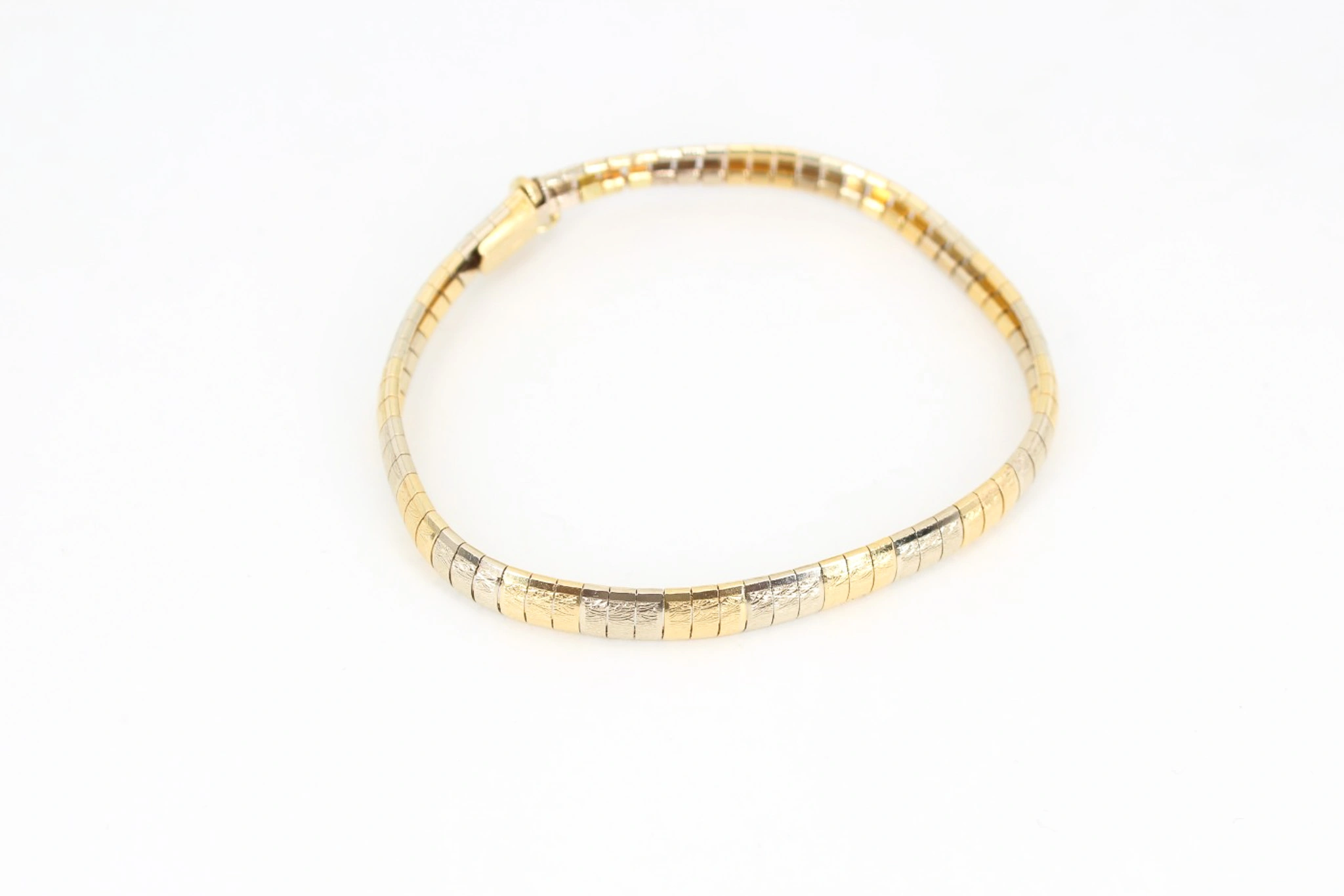 Pulsera de oro combinado 18K