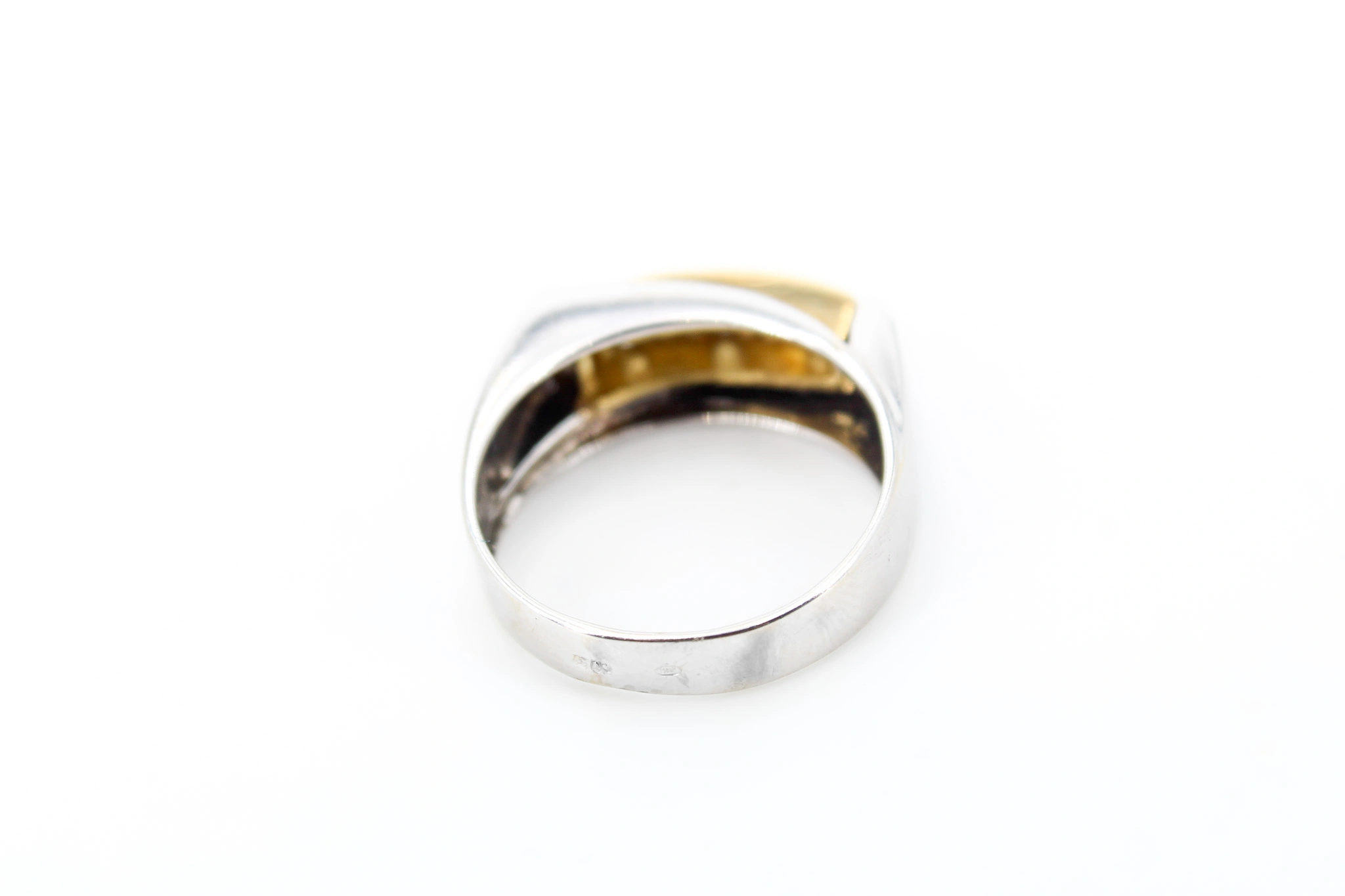 Anillo de oro combinado 18K — vista alternativa