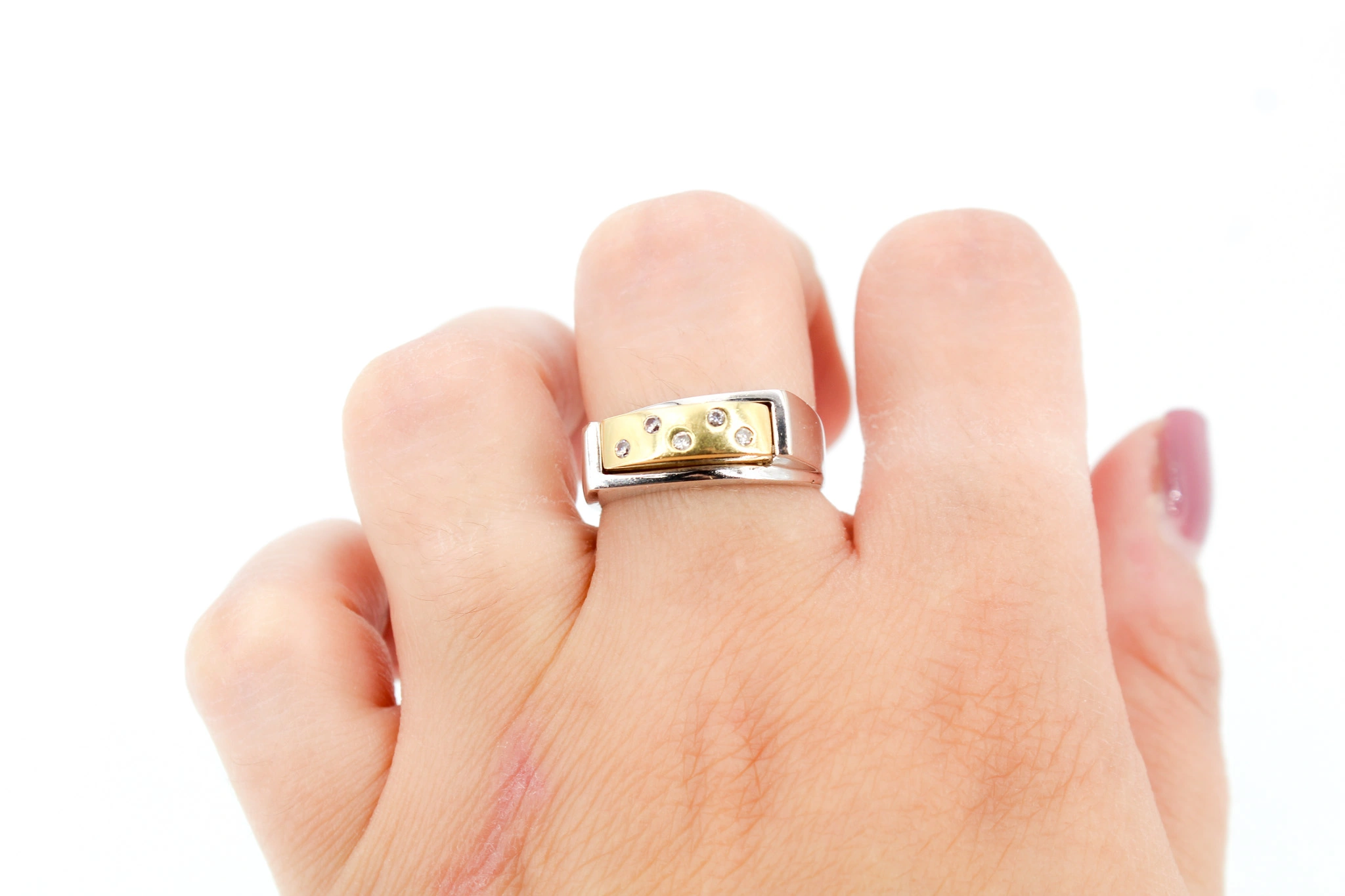 Anillo de oro combinado 18K — foto 3