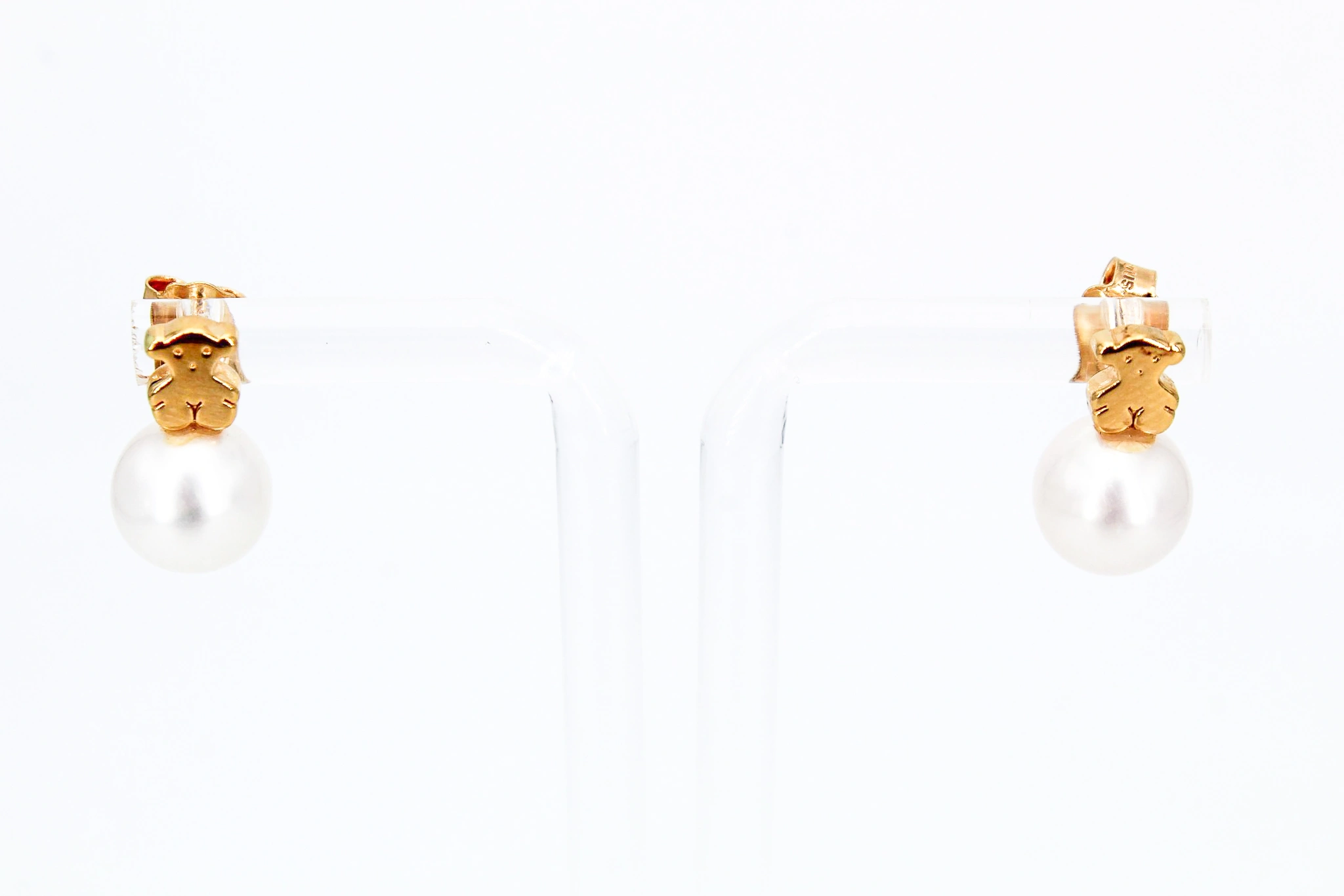 Pendientes de oro de 18K con perlas — foto 3