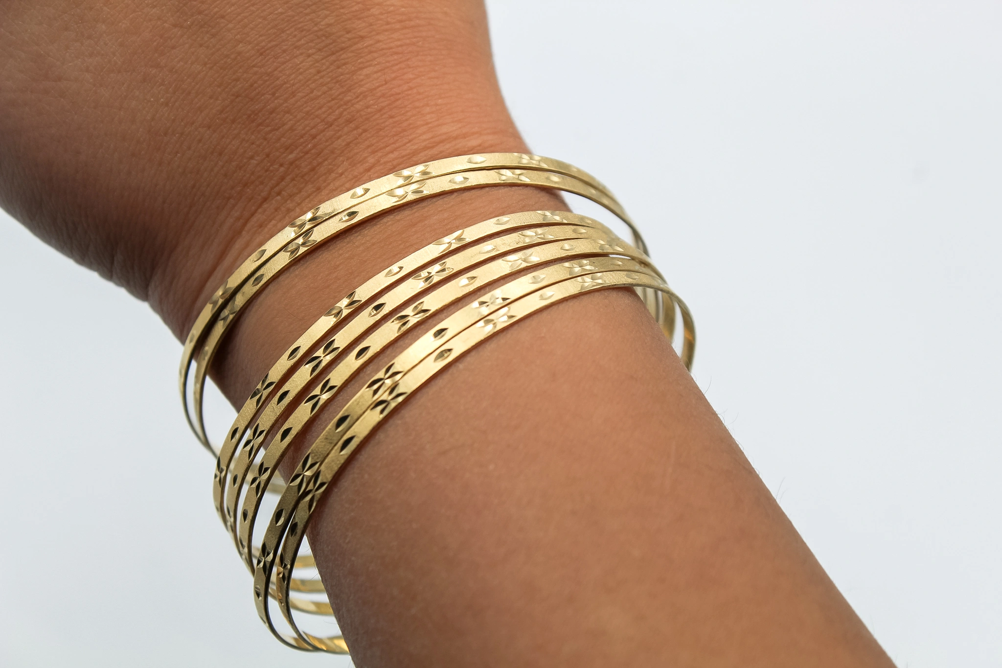 Brazalete caña de oro 18K — foto 3