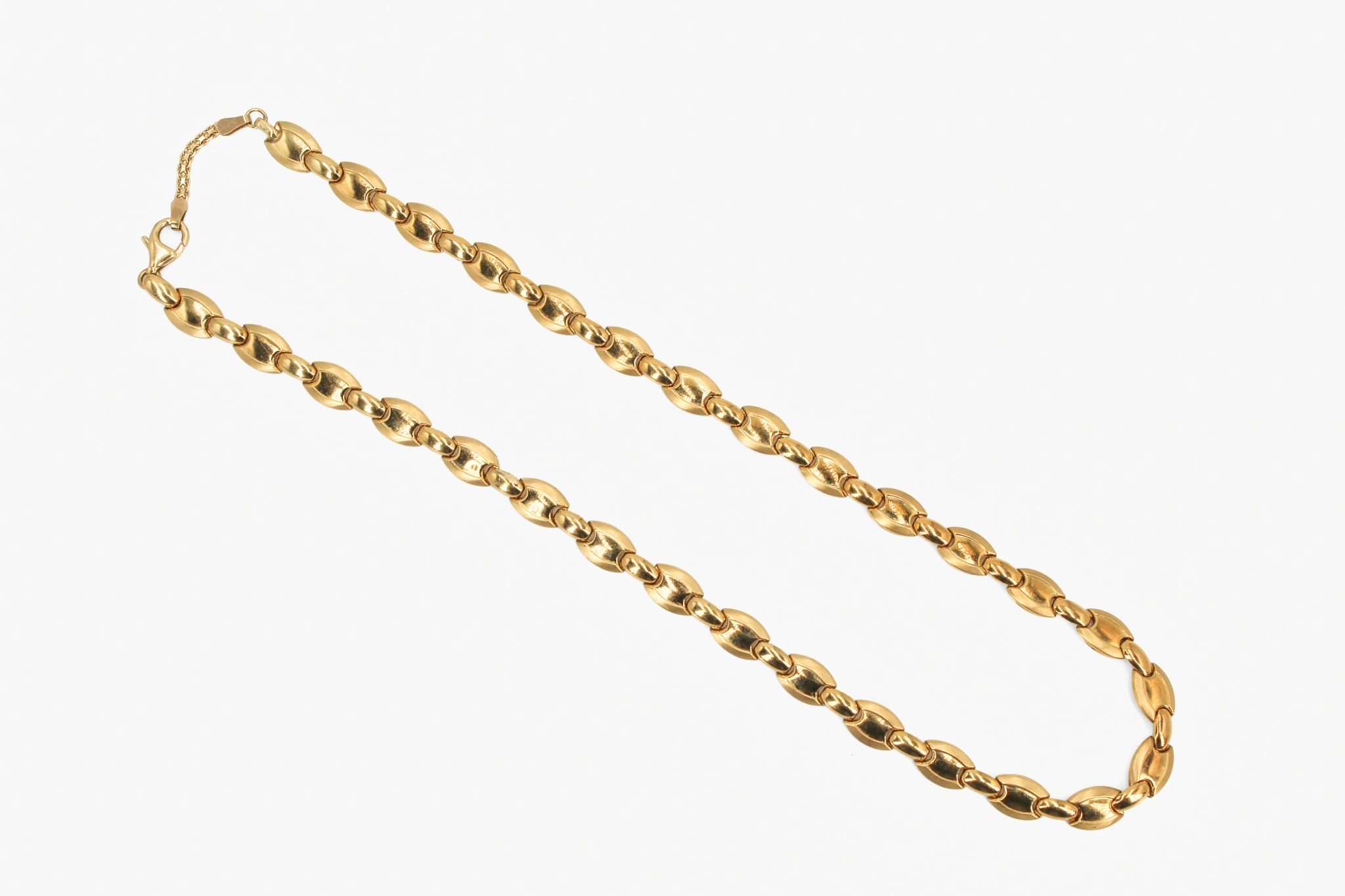 Gargantilla de oro de 18k eslabones pulidos — foto 3