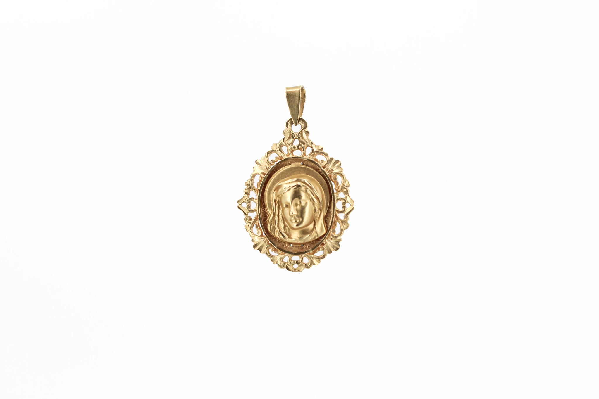 Colgante religioso de oro 18K Virgen María — foto 3
