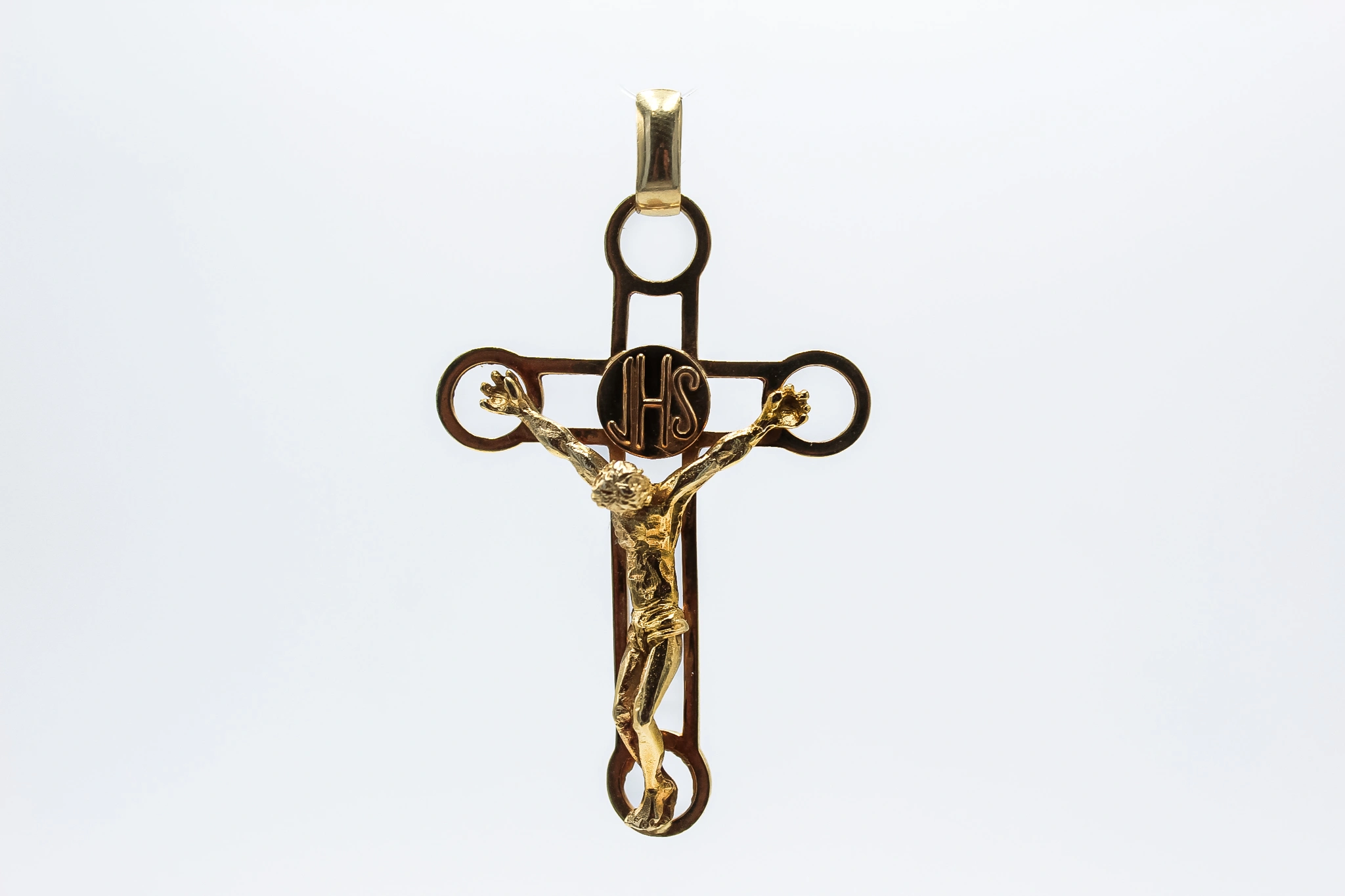 Colgante crucifijo de oro 18K — vista alternativa