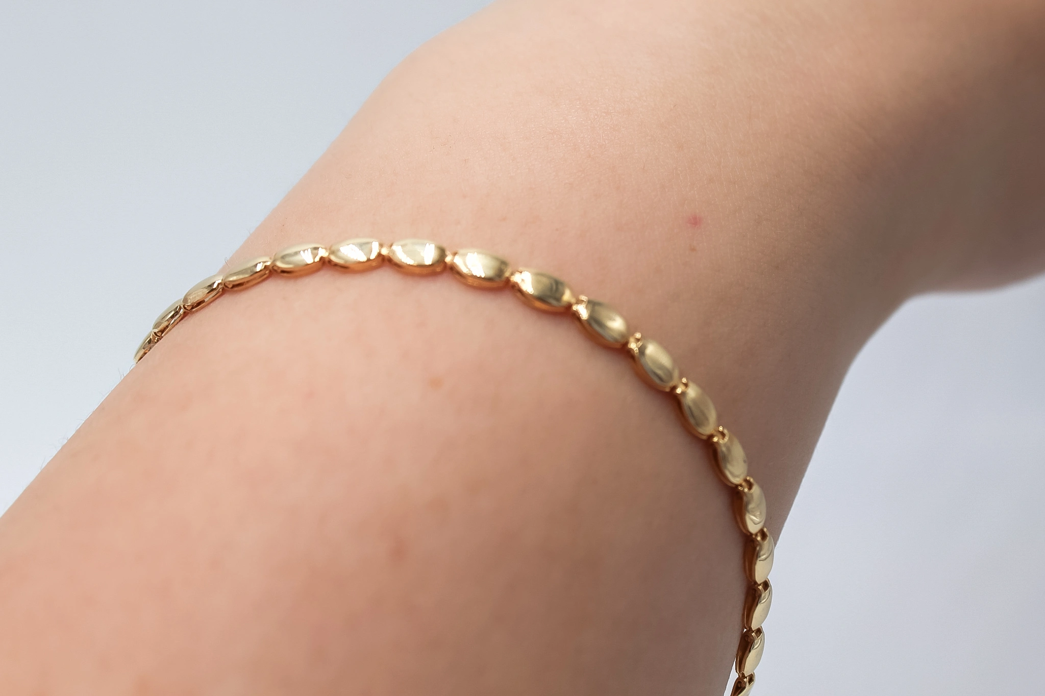 Pulsera de oro 18K eslabones grano — vista alternativa