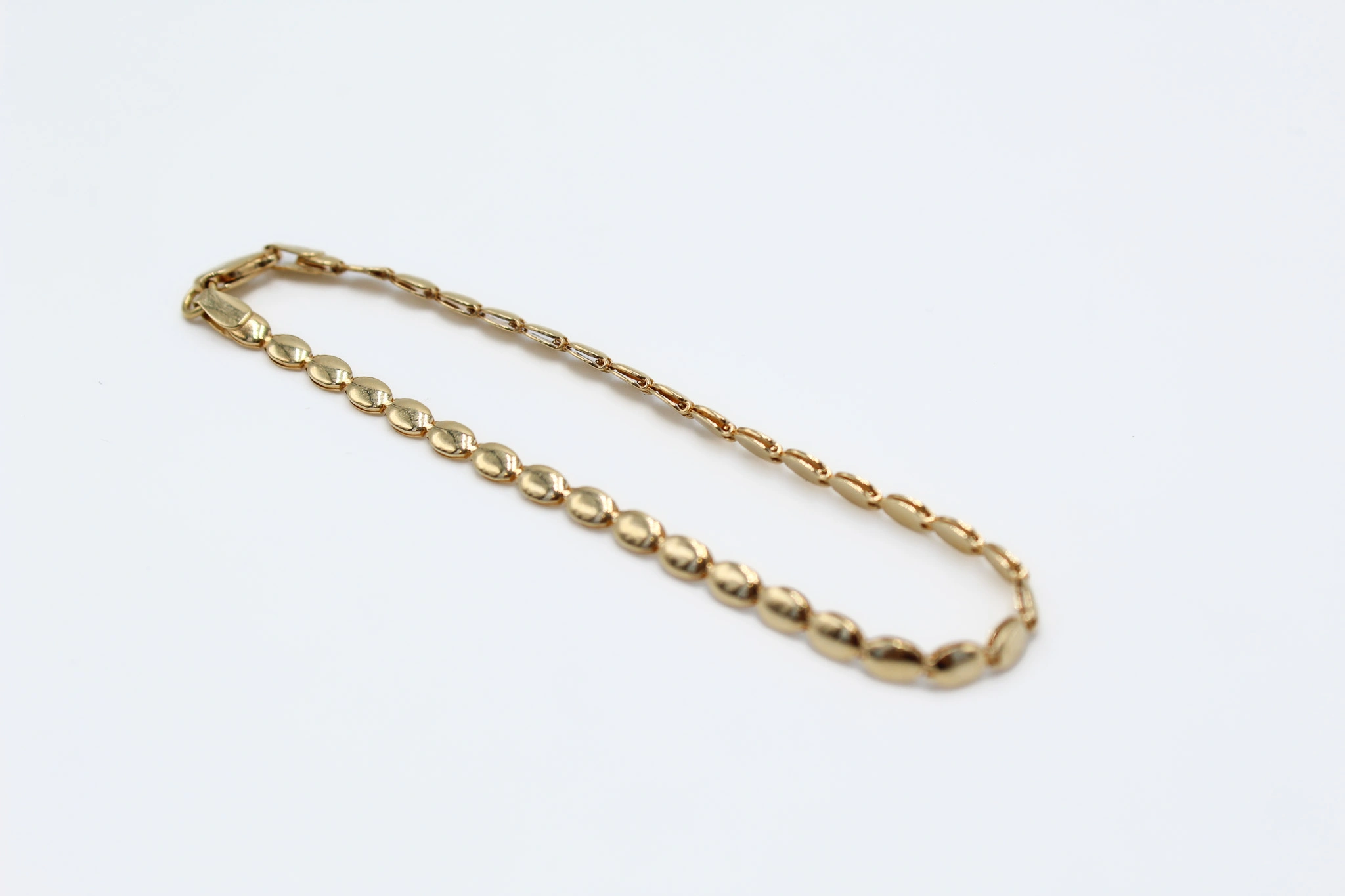 Pulsera de oro 18K eslabones grano — foto 3