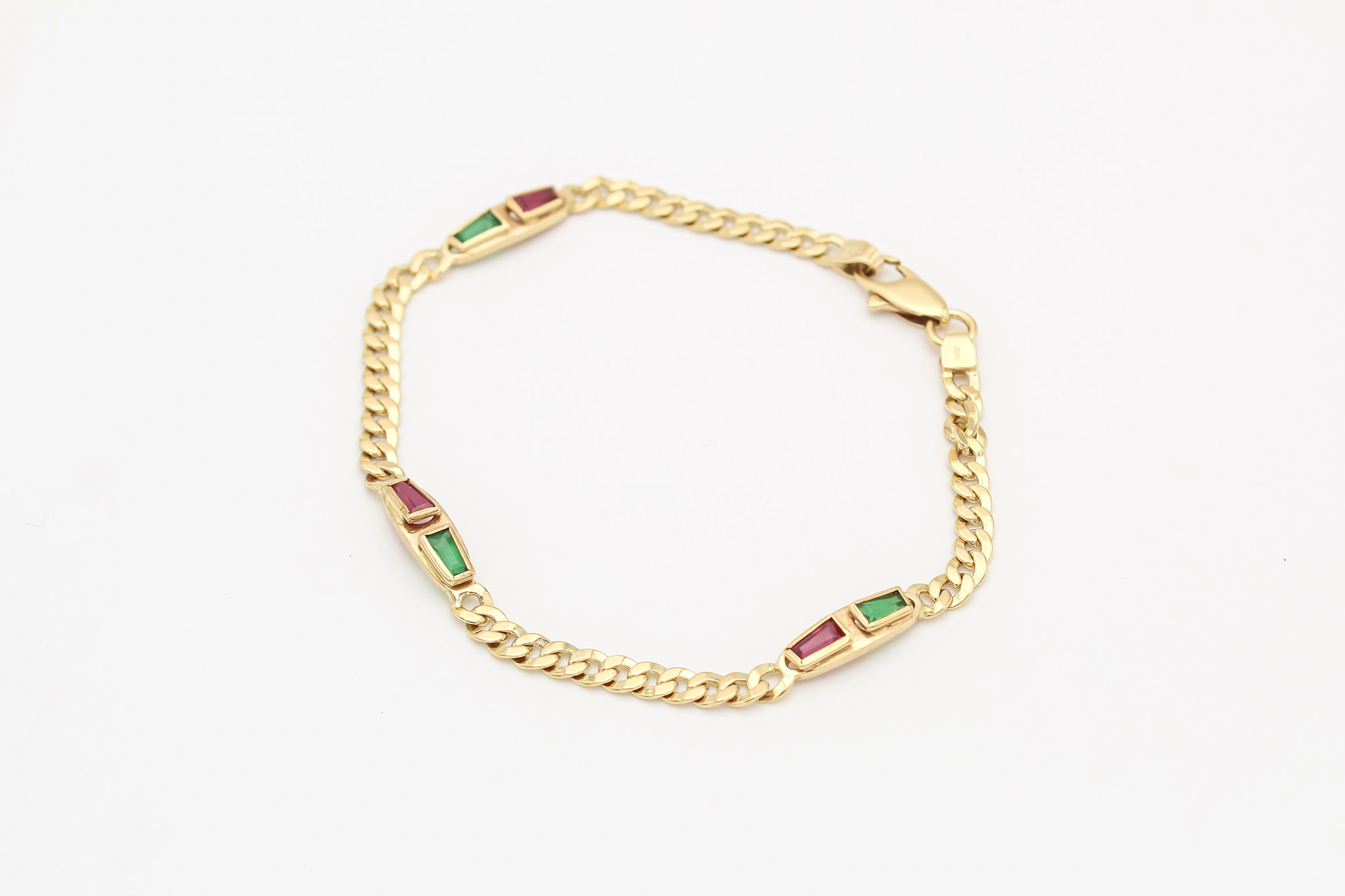 Pulsera barbada de oro 18K