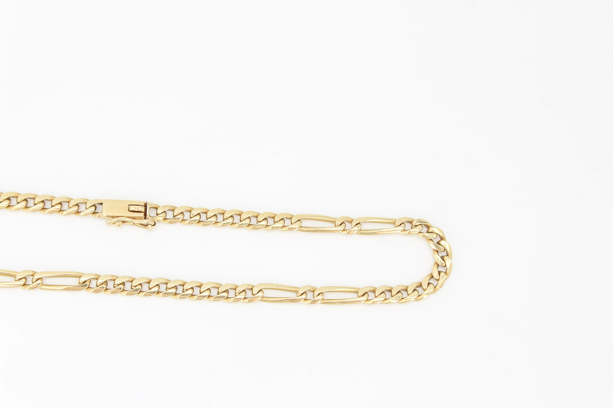 Cadena Figaro de oro 18K 4mm — foto 3