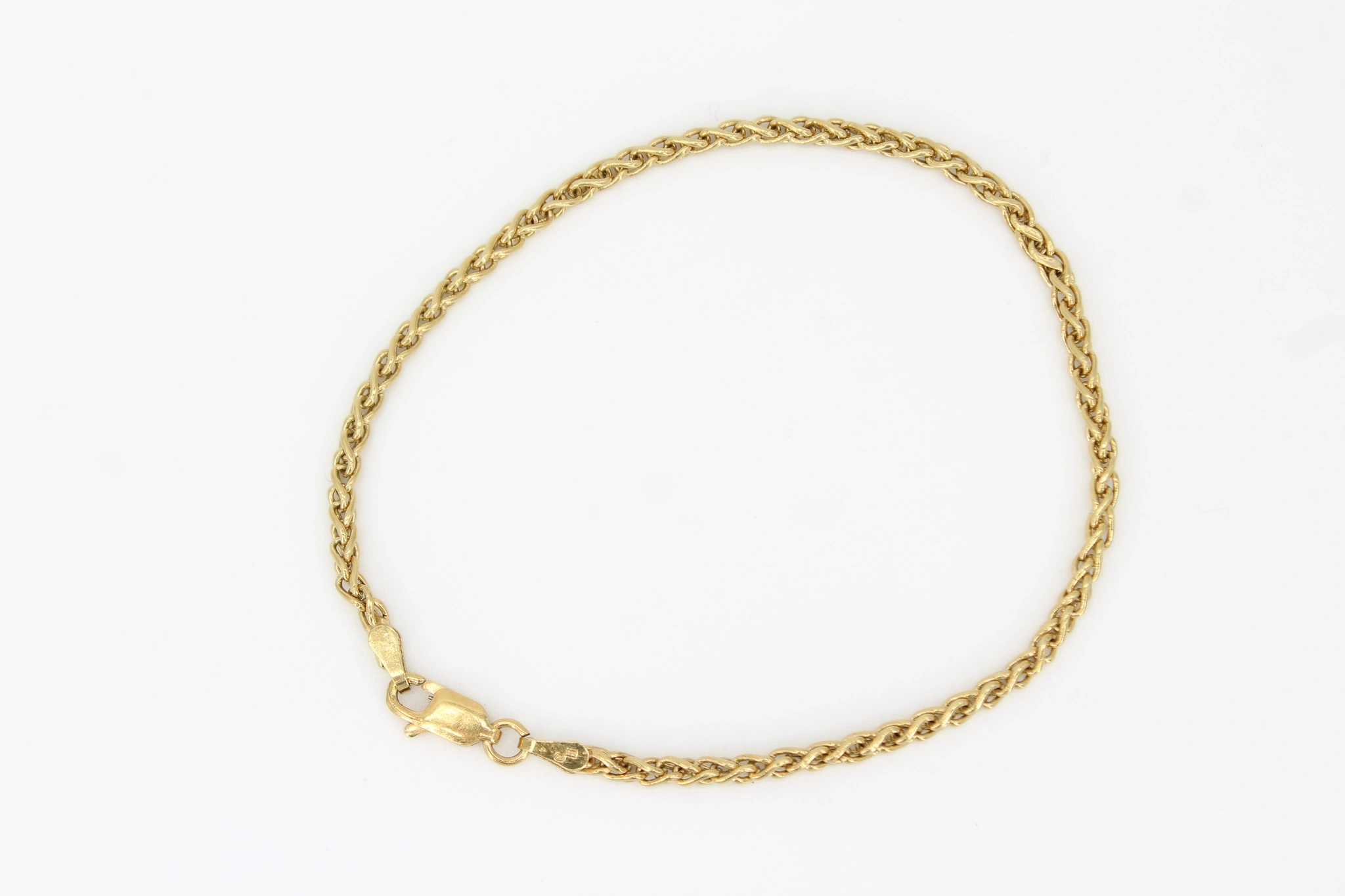 Pulsera eslabones espiga de oro 18K — vista alternativa