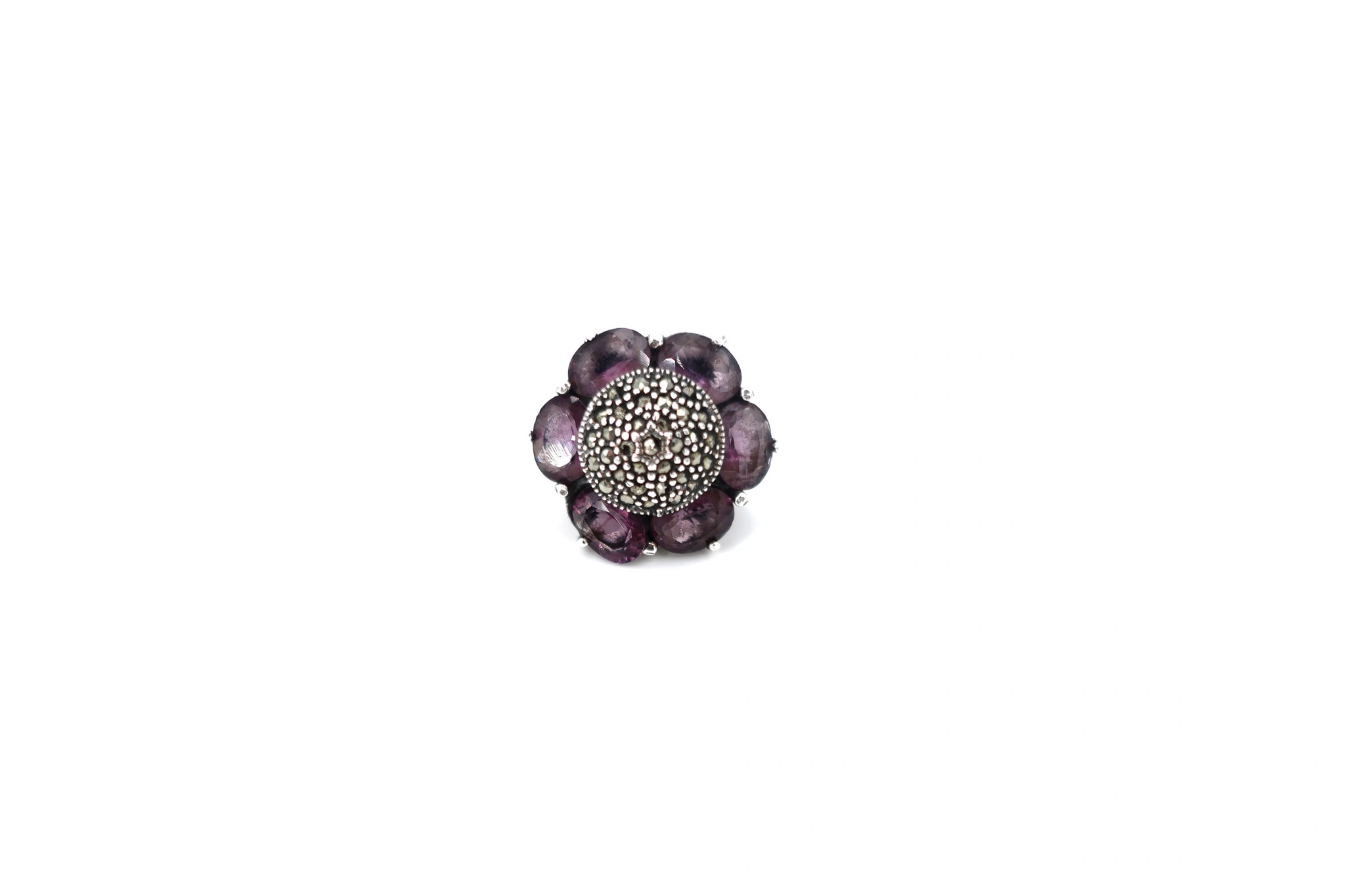 Anillo de plata forma floral 925