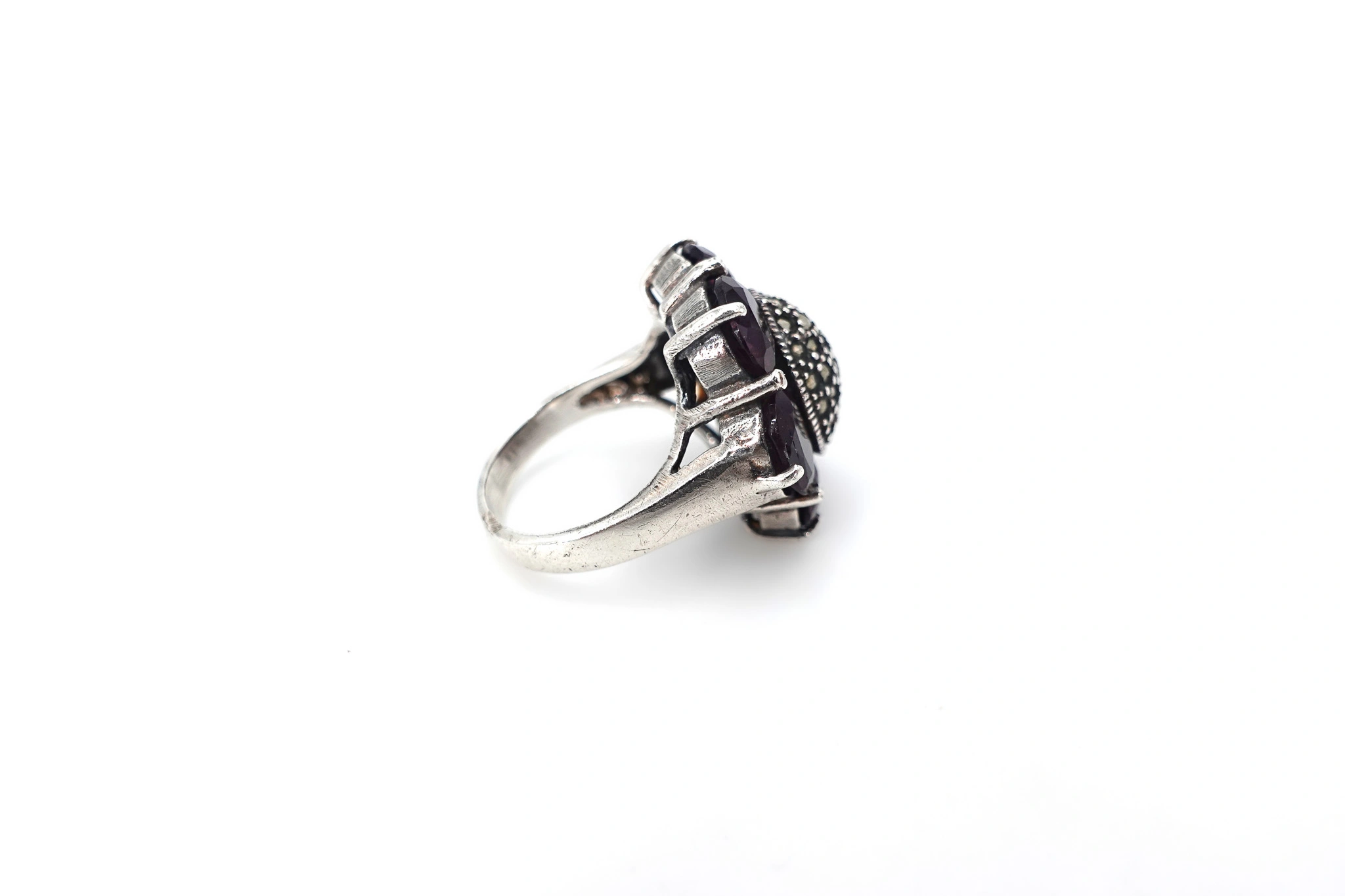 Anillo de plata forma floral 925 — vista alternativa
