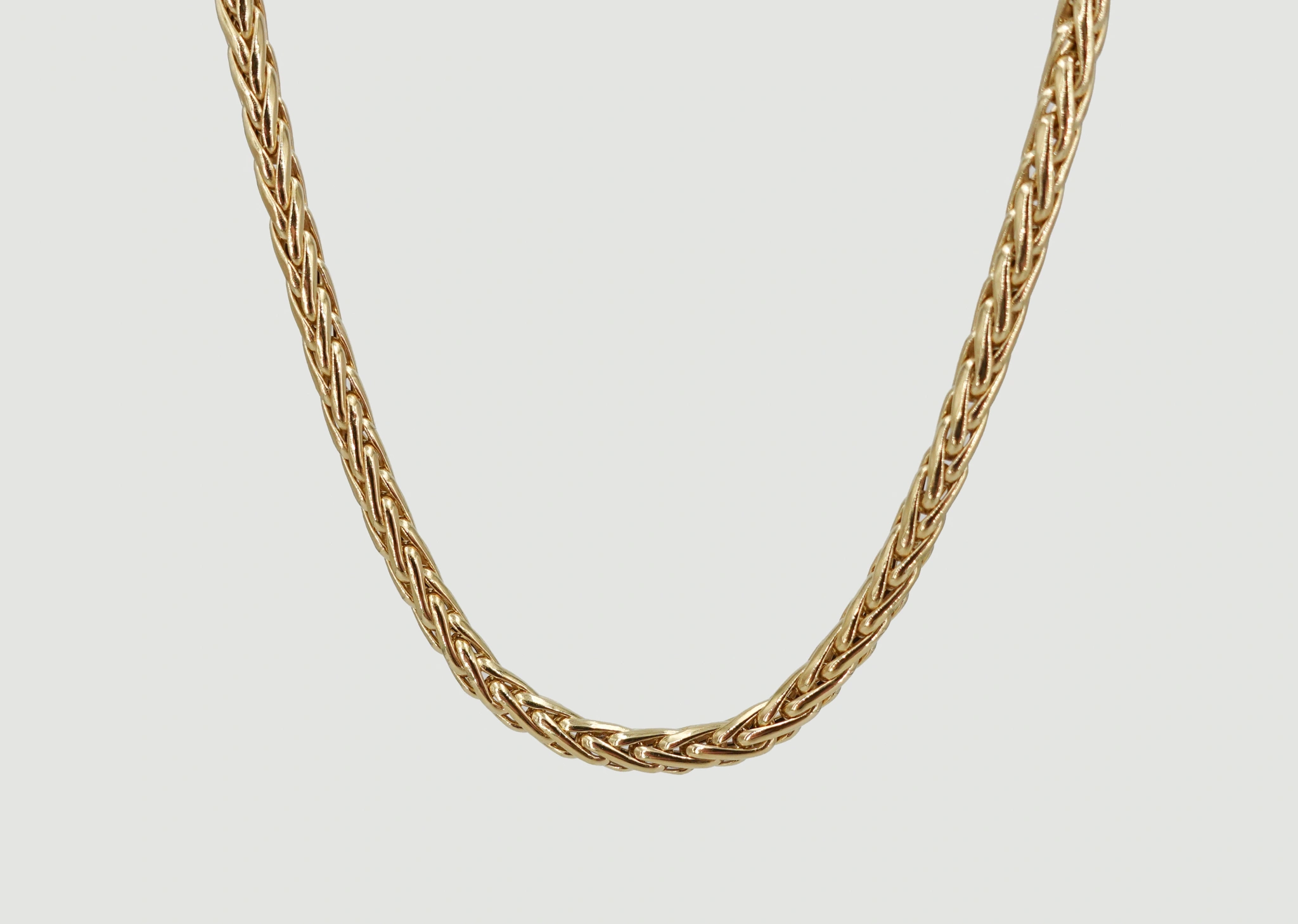 Collar de oro de 18k cadena espiga