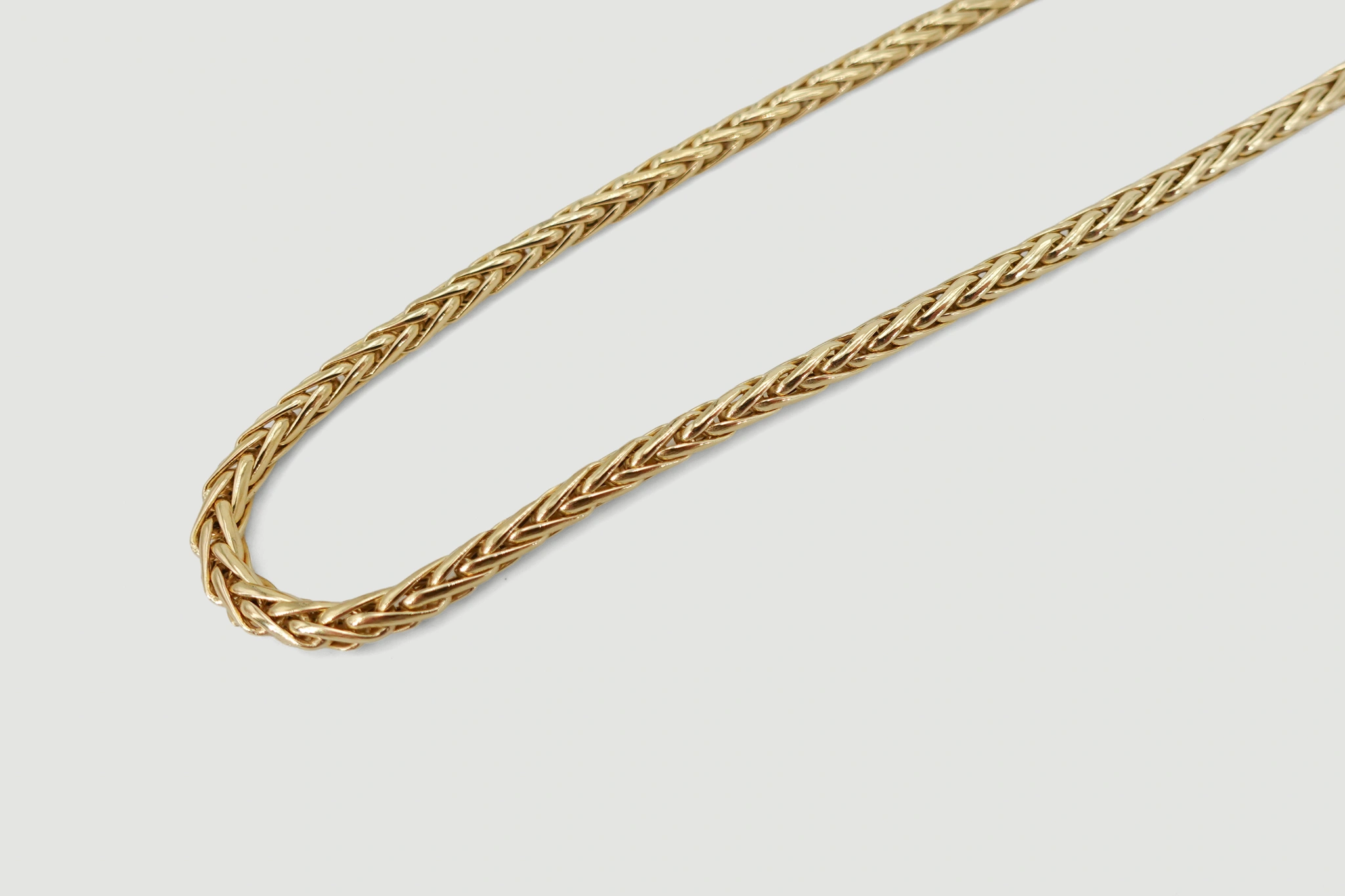 Collar de oro de 18k cadena espiga — vista alternativa